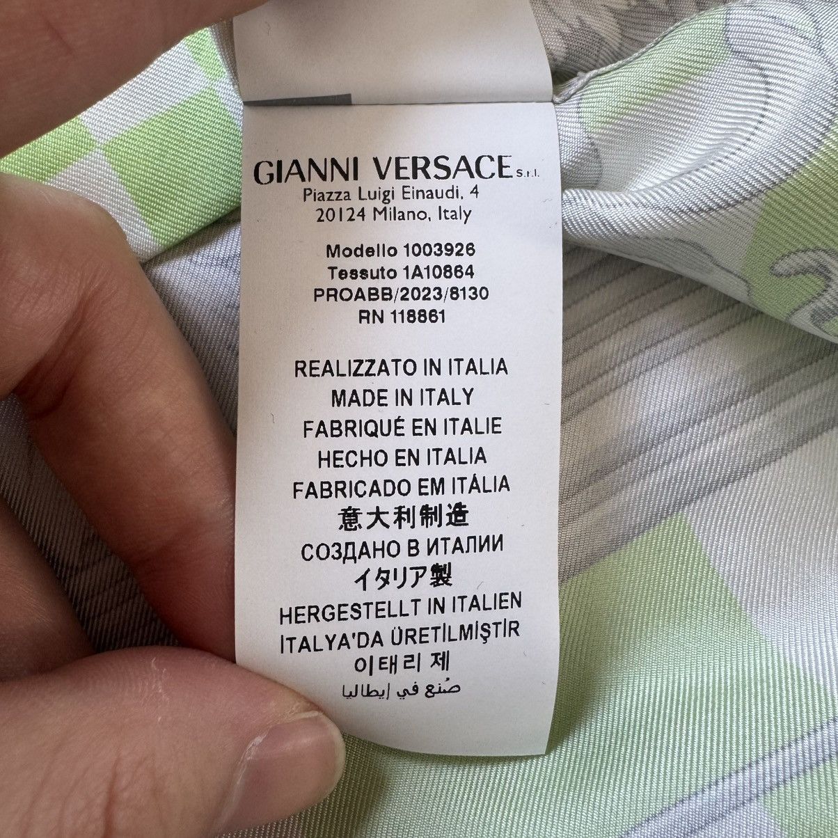 Versace Versace Informal Contrasto Medusa Print Silk Shirt Yellow Size US L / EU 52-54 / 3 - 8 Thumbnail
