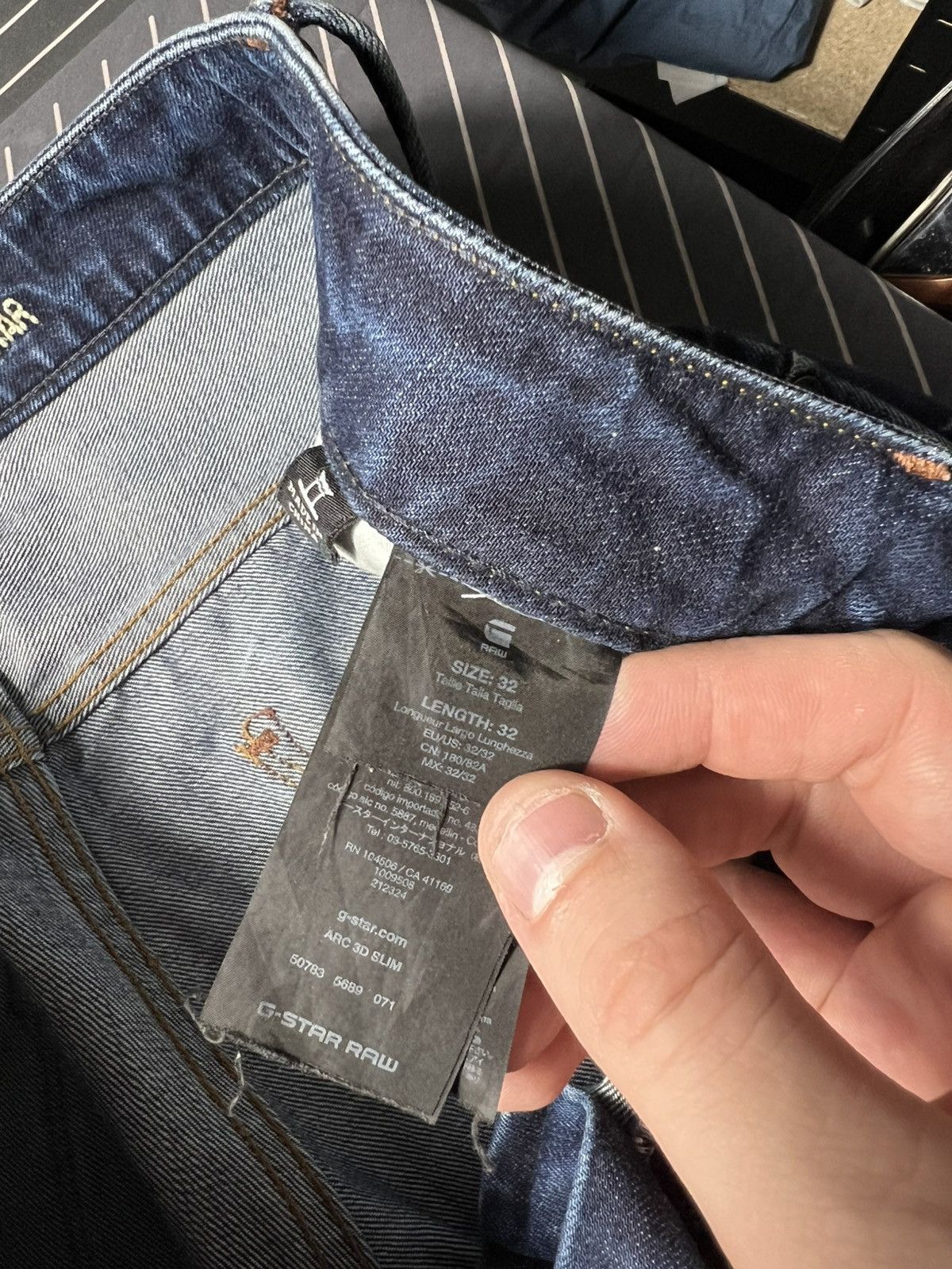 G-Star G-Star Raw ARC 3D Slim Fit Jeans Distressed Blue Denim Size US 32 / EU 48 - 16 Thumbnail