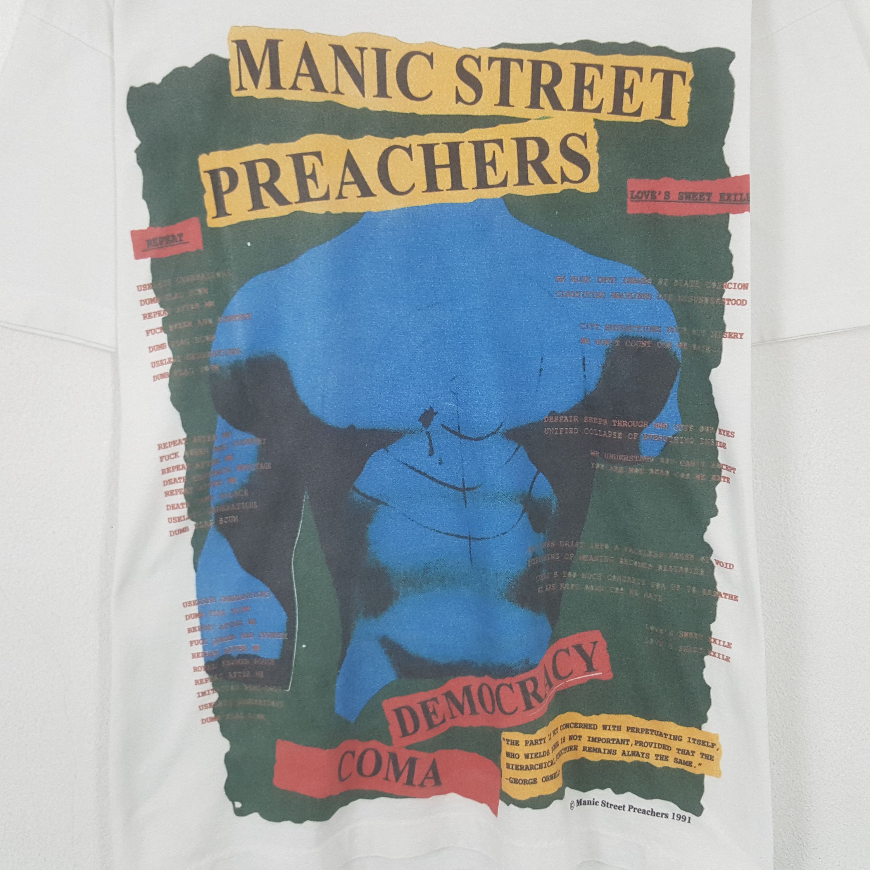 Band Tees Vintage 1991 Manic Street Preachers American Band T-shirt Size US L / EU 52-54 / 3 - 2 Thumbnail