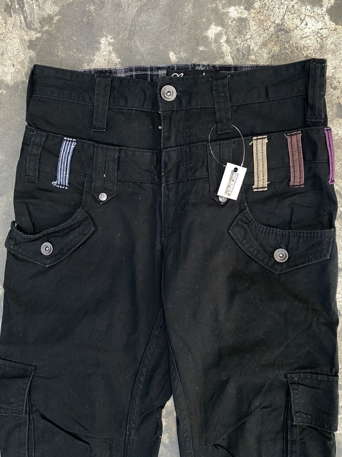 Japanese Brand Barcedos double waist cargo long pants jeans Size US 27 - 4 Thumbnail