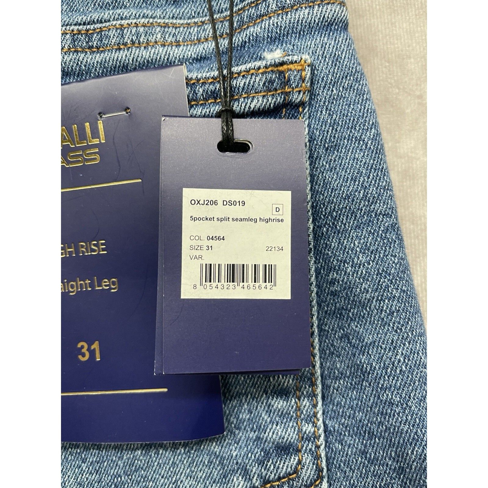 Cavalli Class NWT Cavalli Class Denim Jeans Straight Leg High Rise Blue St Size US 31 - 6 Thumbnail