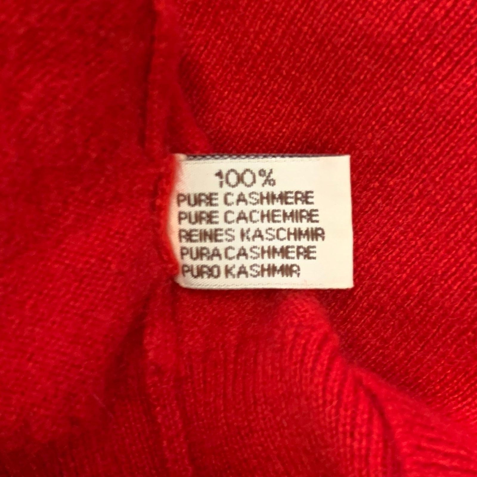 Turnbull & Asser TURNBULL & ASSER Size L Red Knitted Cashmere V-Neck Sweater Size US L / EU 52-54 / 3 - 5 Thumbnail