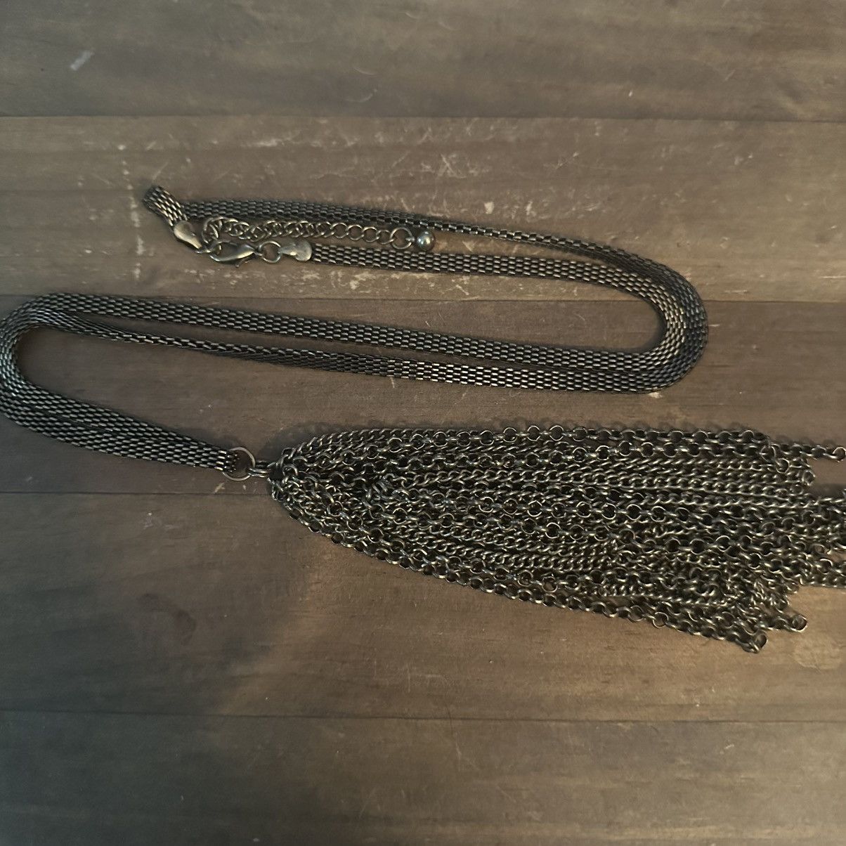 Other Long bronze tone basketweave tassel pendant necklace Size ONE SIZE - 2 Thumbnail