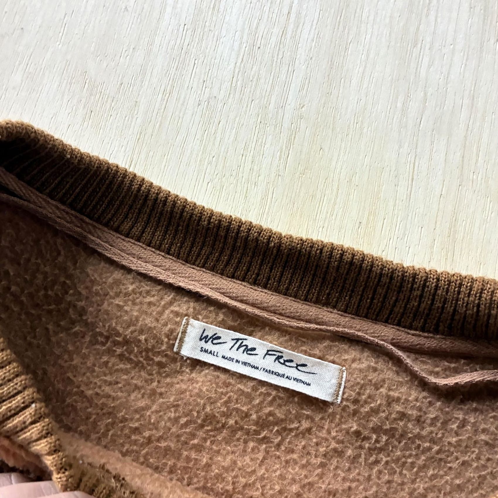 Vintage We The Free Sweatshirt Womens S Brown Oversized Fleece Pullover Balloon Sleeve Size S / US 4 / IT 40 - 3 Thumbnail