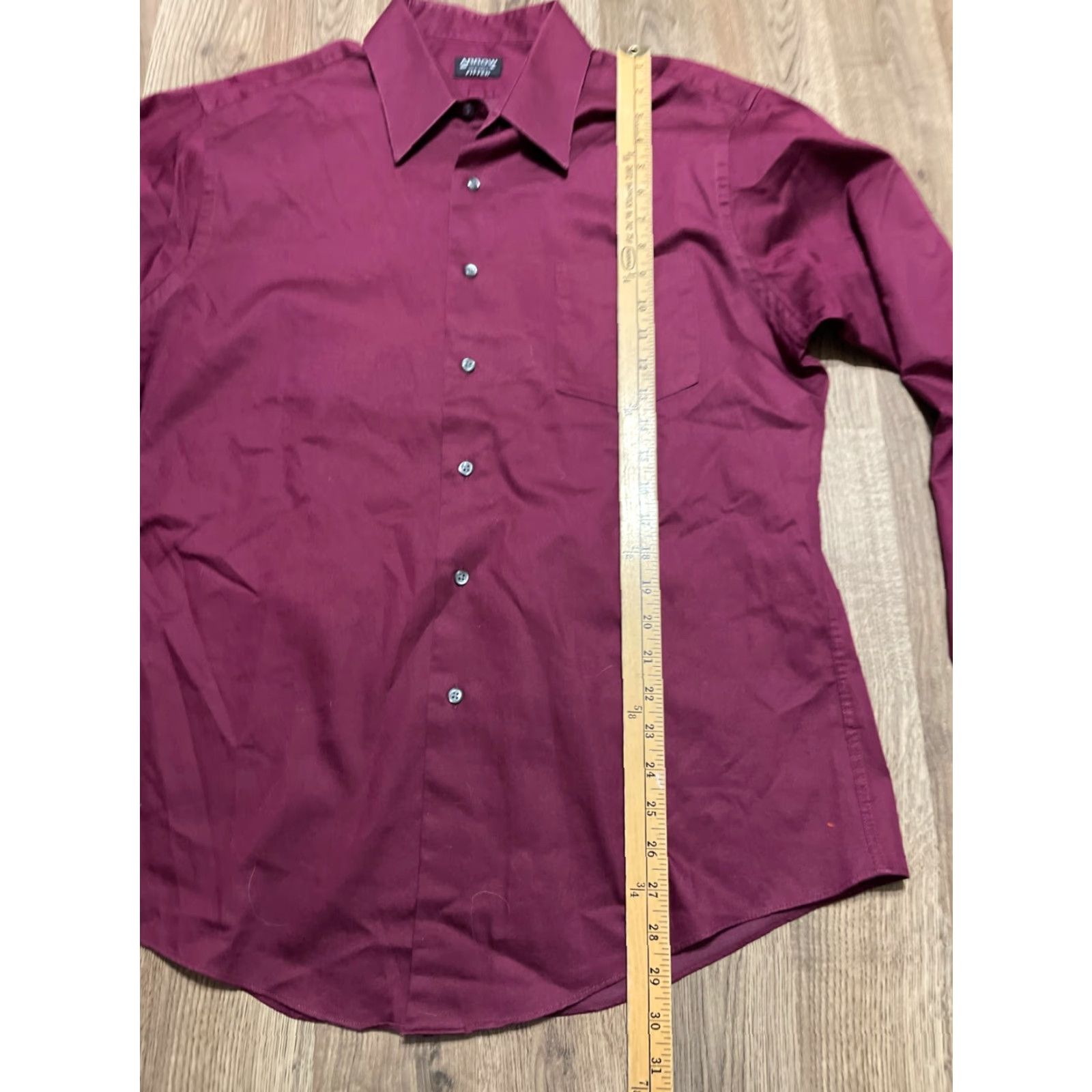 Arrow Arrow Shirt Mens 17 34/35 Red Fitted Button Up Wrinkle Free Regular Tailored Casual Vintage No Size US XL / EU 56 / 4 - 6 Thumbnail