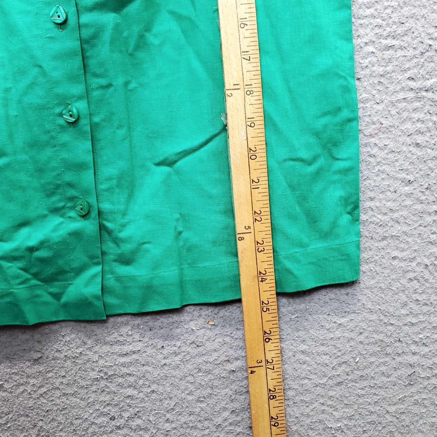 Talbots Talbots Blouse Top Womens Size 8 Green Linen Blend Short Sleeve Button Front Size M / US 6-8 / IT 42-44 - 3 Thumbnail