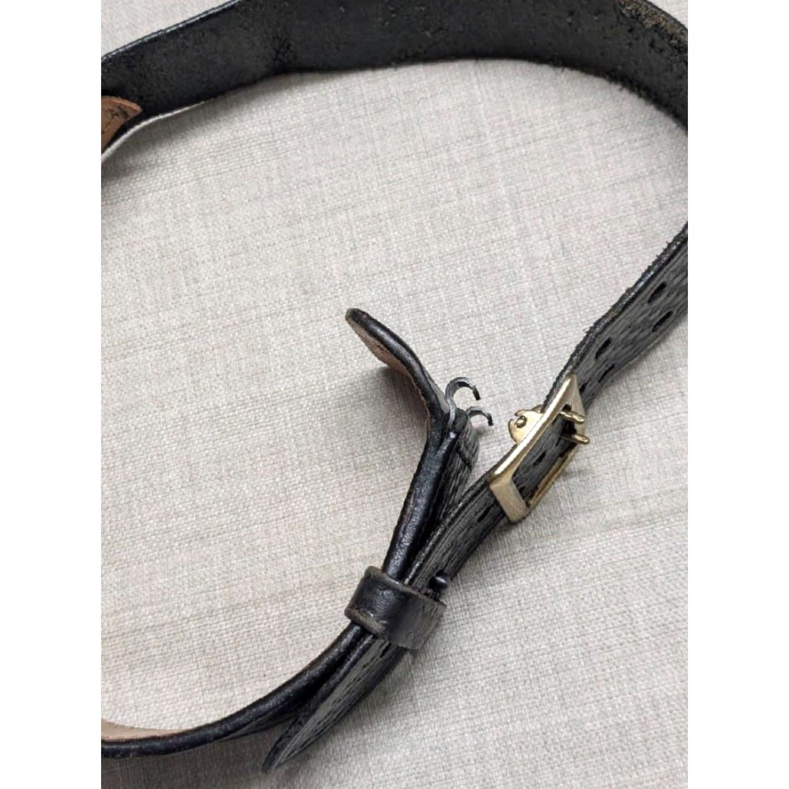 Vintage VINTAGE western belt Gould & Goodrich belt 38 black tooled cowhide leather 1.75" wide Mens Holster Theme Size 38 - 7 Thumbnail