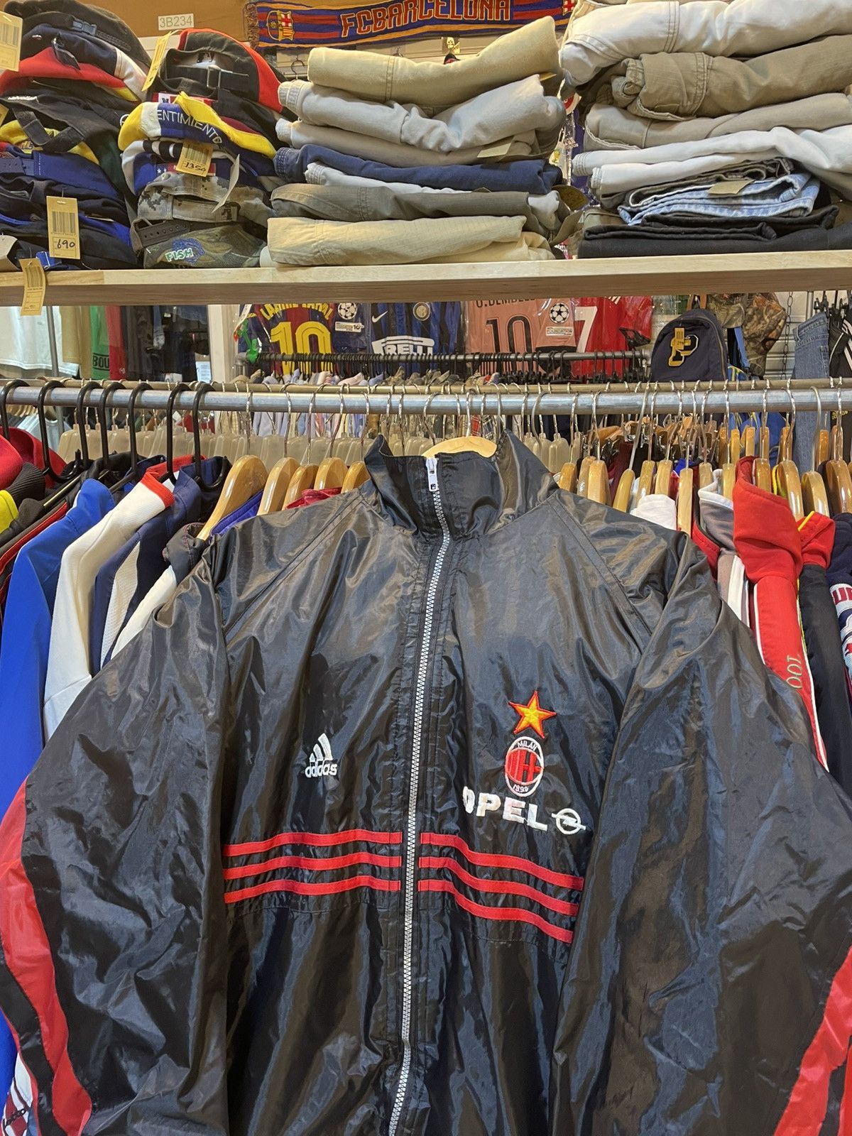 Adidas Vintage 90s AC Milan Jacket Size US XXL / EU 58 / 5 - 2 Thumbnail
