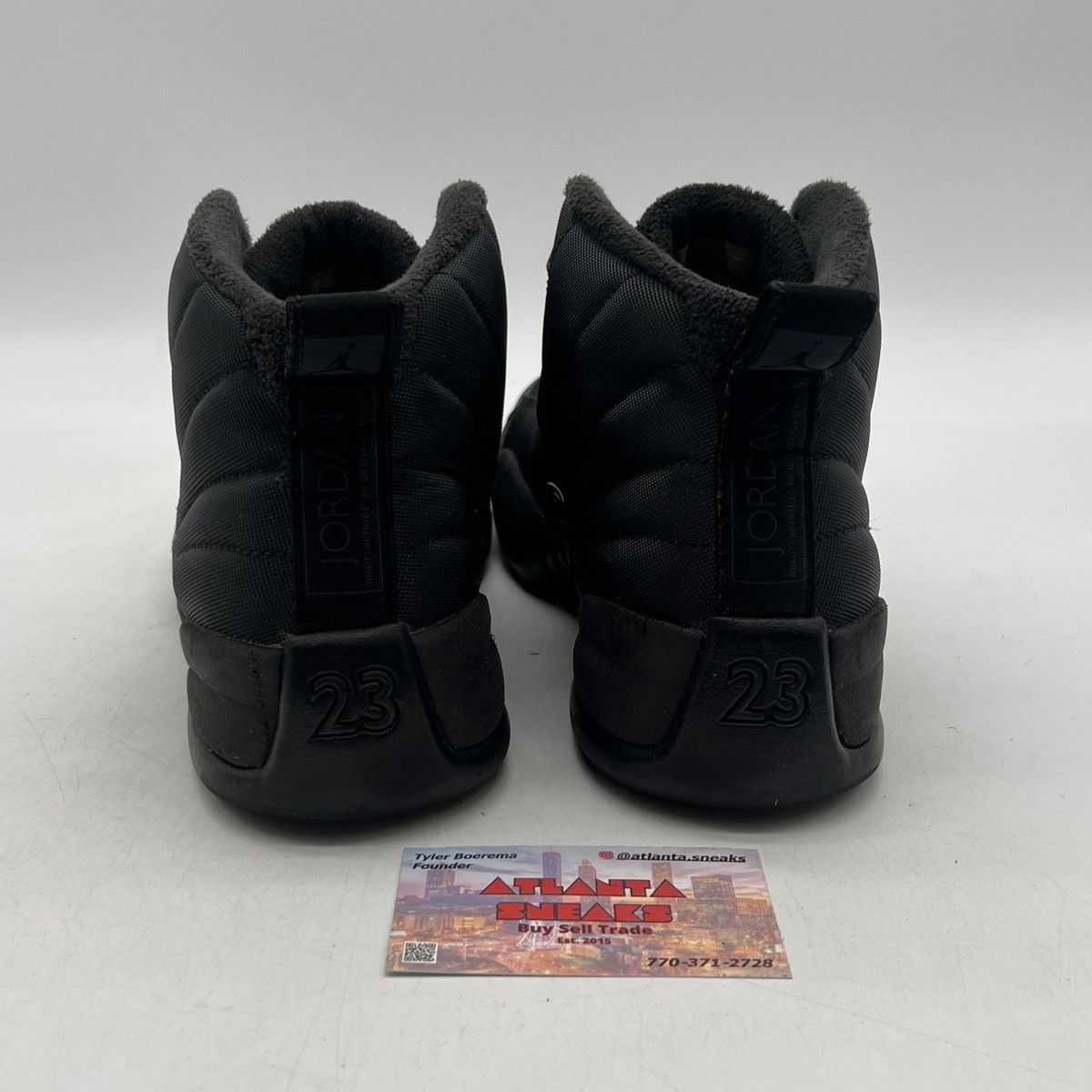 Jordan Brand Air Jordan 12 winterized triple black Size US 9.5 / EU 42-43 - 3 Thumbnail