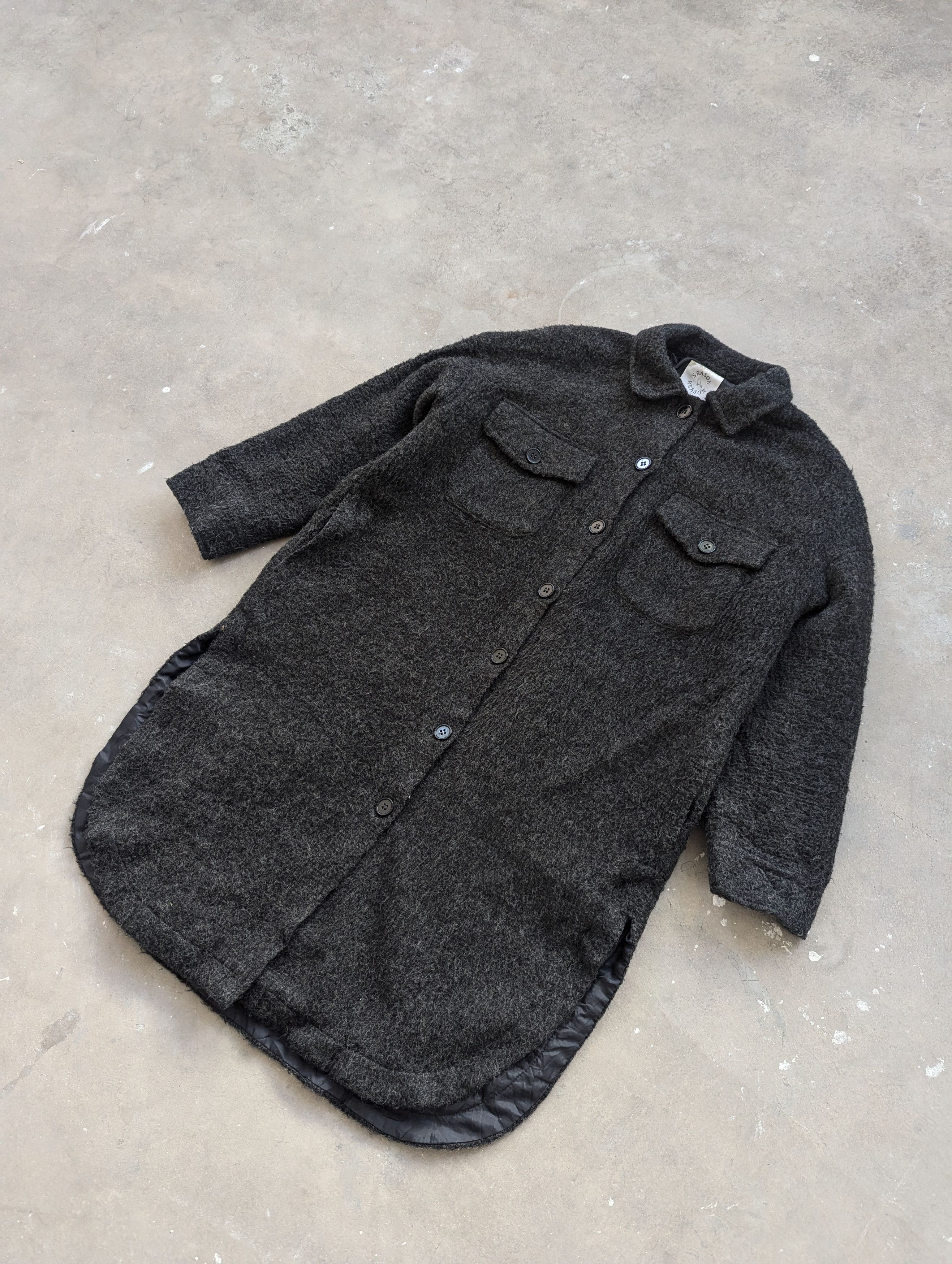 Japanese Brand × Vintage Vintage Wool Mohair Down Jacket Black by Season Reason Size M / US 6-8 / IT 42-44 - 2 Thumbnail