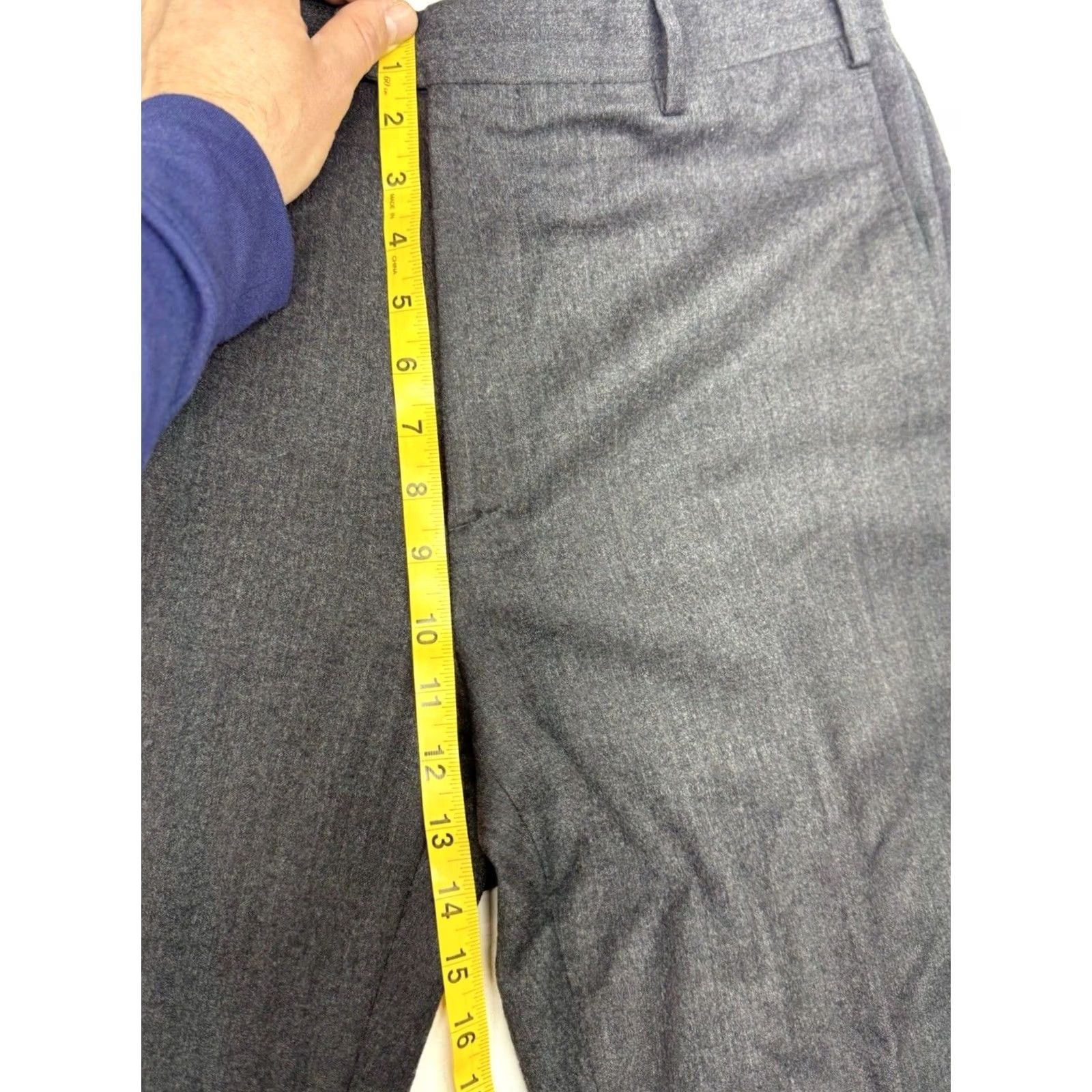 Zanella Zanella Italy Wool Dress Pants Flat Front Trousers Gray Twill (Measures 34x27) Size US 34 / EU 50 - 7 Thumbnail