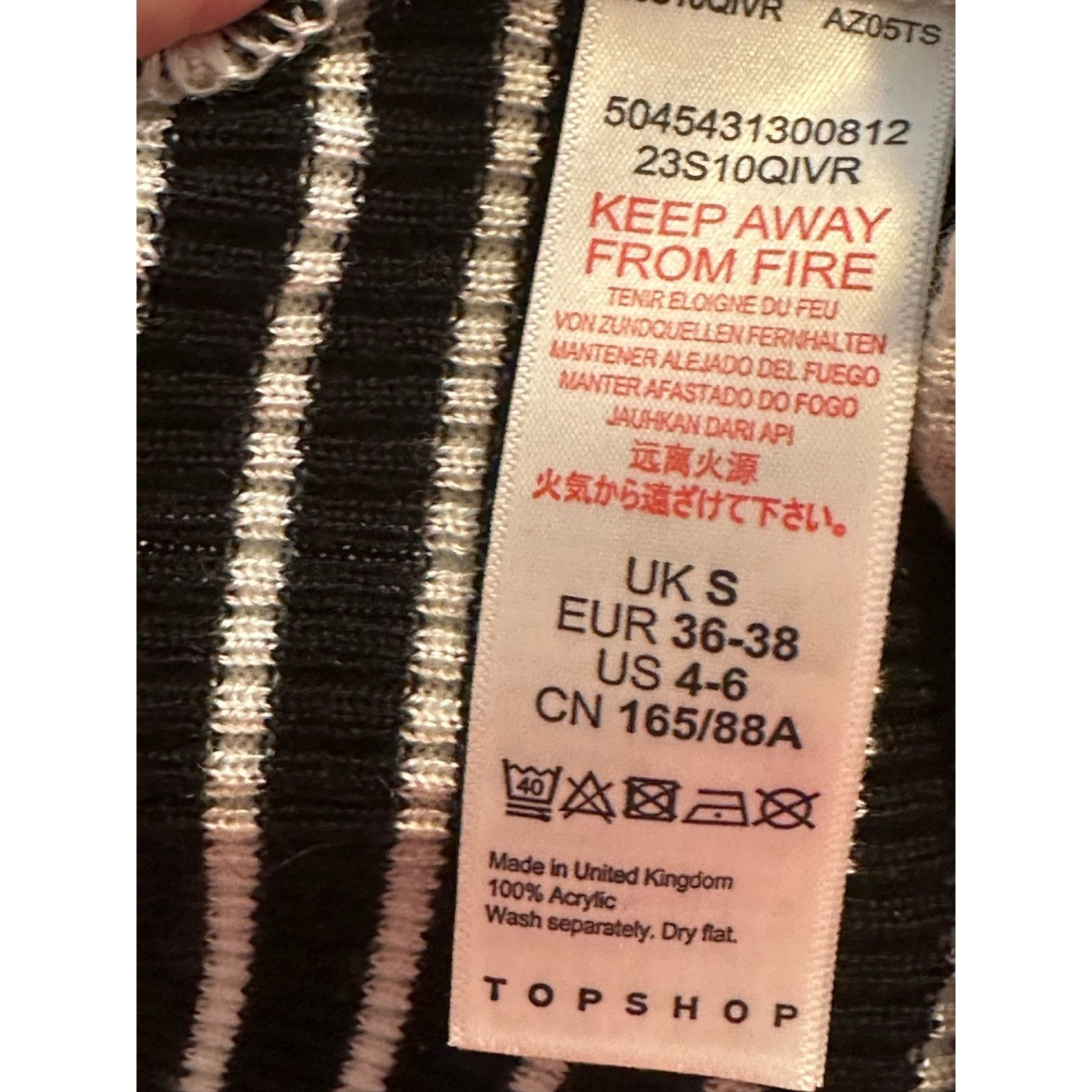 Topshop Topshop stripes long sleeves crew neck sweater size 4-6 Size M / US 6-8 / IT 42-44 - 4 Thumbnail