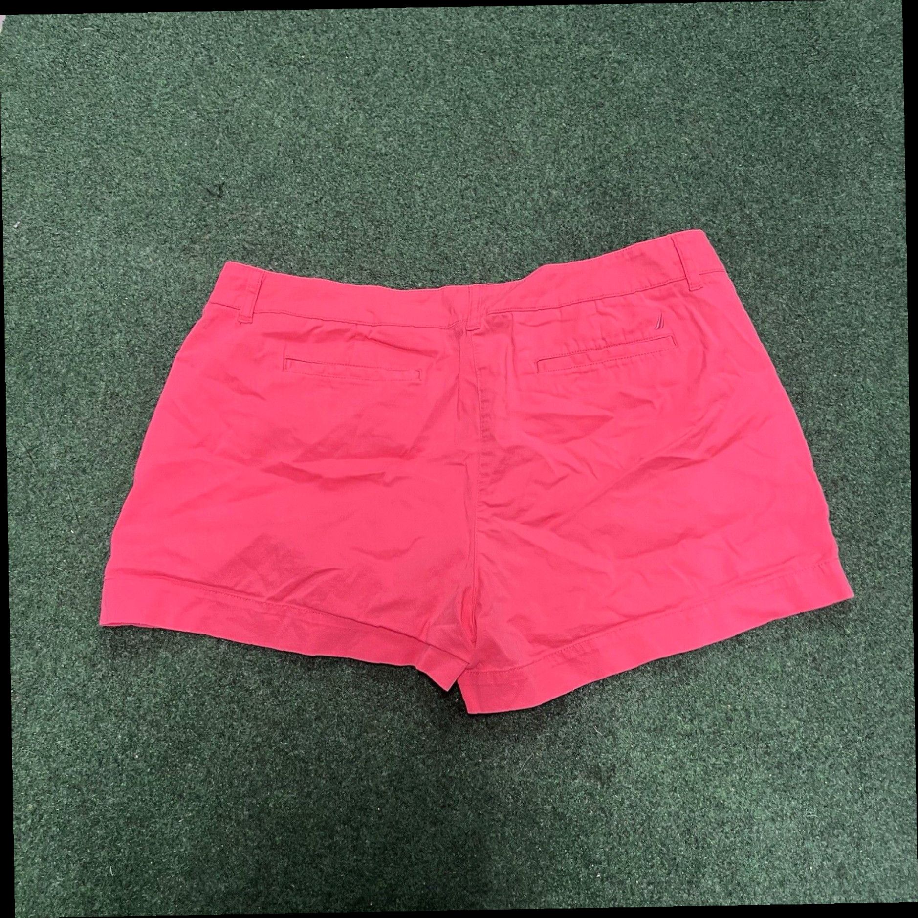 Nautica Nautica Shorts Womens 10 Pink Chino Mid-Rise 4.5" Zip Flat Front Summer Casual Size 34" / US 12 / IT 48 - 6 Thumbnail