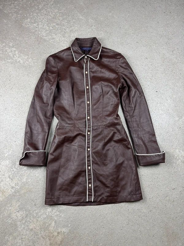 Ralph Lauren Purple Label Ralph Lauren Collection Leather Coat Brown USA 8 Size M / US 6-8 / IT 42-44 - 1 Thumbnail