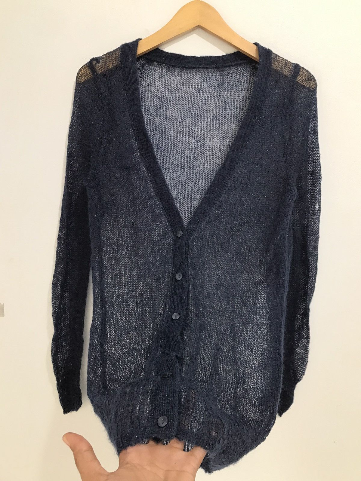If Six Was Nine Transparent Open Fishnet Cardigan Grunge punk Size US M / EU 48-50 / 2 - 2 Thumbnail