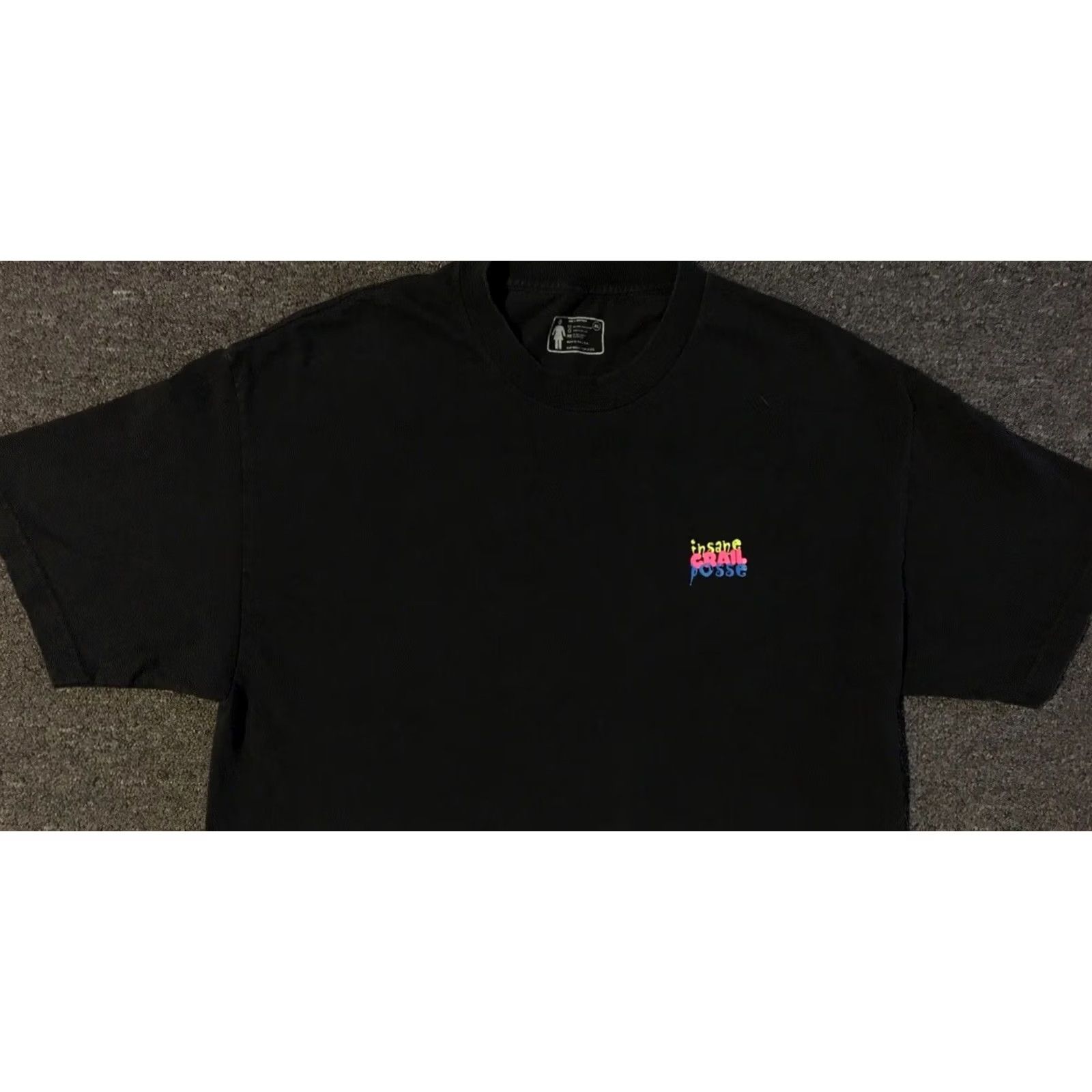 Girl Skateboards Crailtap ICP Insane Crail Posse Faded Shirt XL Black Vintage 90s Skater Clown Humor Graffiti T-Shirt Mens Size US XL / EU 56 / 4 - 6 Thumbnail