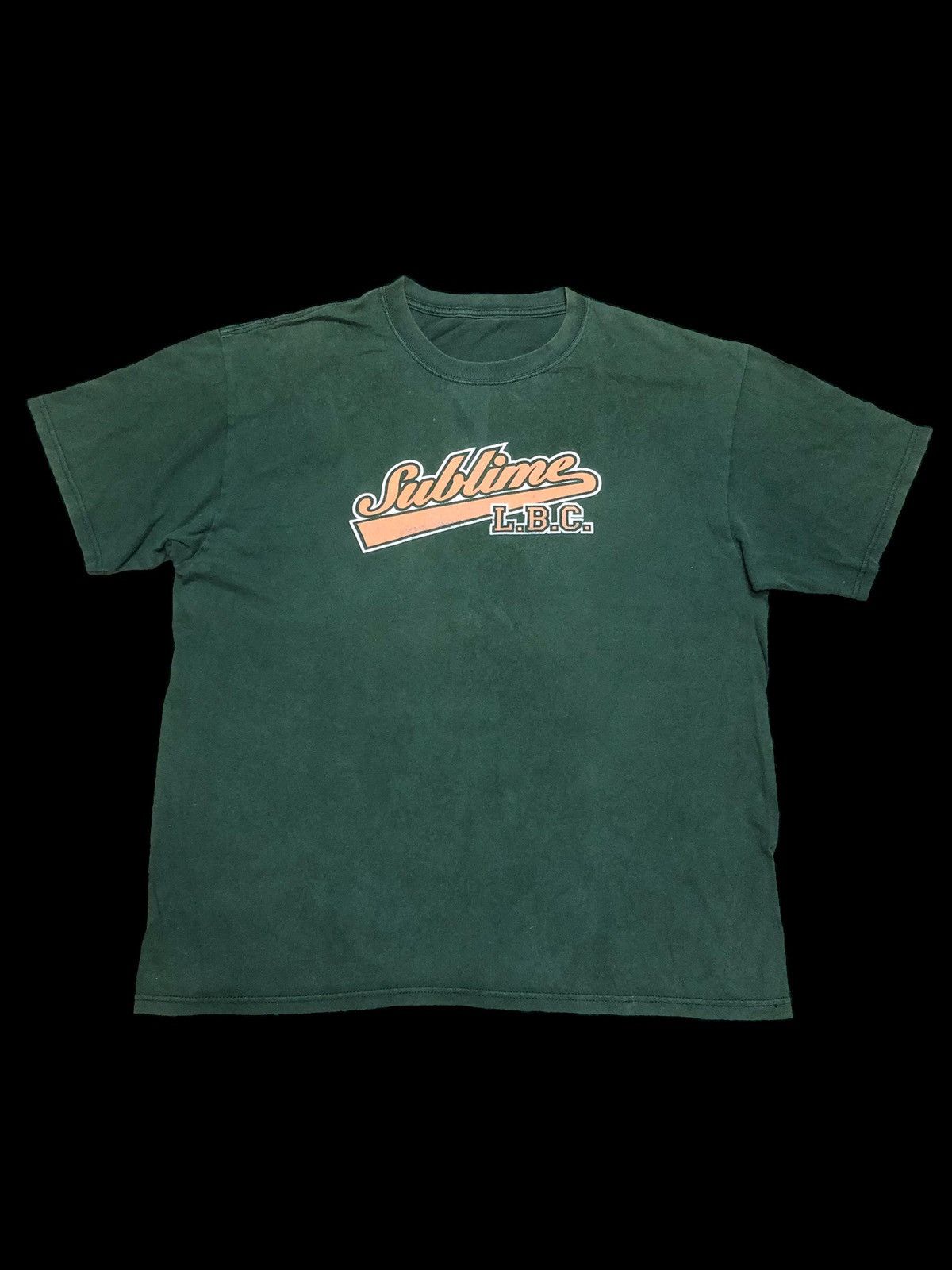 Band Tees Y2K SUBLIME L.B.C BAND T GREEN FADED Size US XXL / EU 58 / 5 - 1 Thumbnail