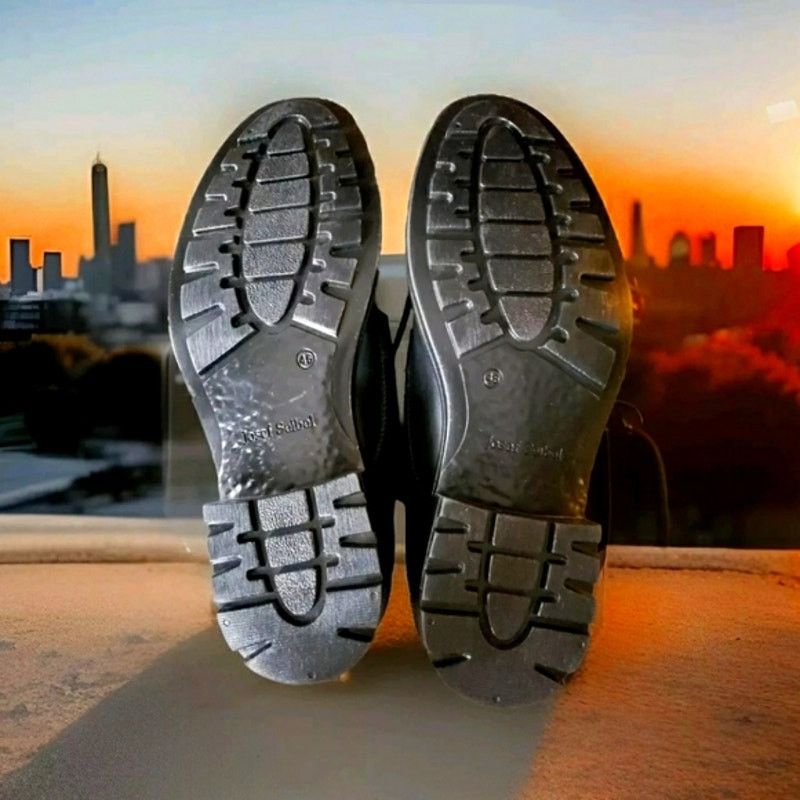 JOSEF SEIBAL Josef Seibel Shoes Mens Sz 8 Black Leather Lace Tie Shoes Size US 13 / EU 46 - 7 Thumbnail