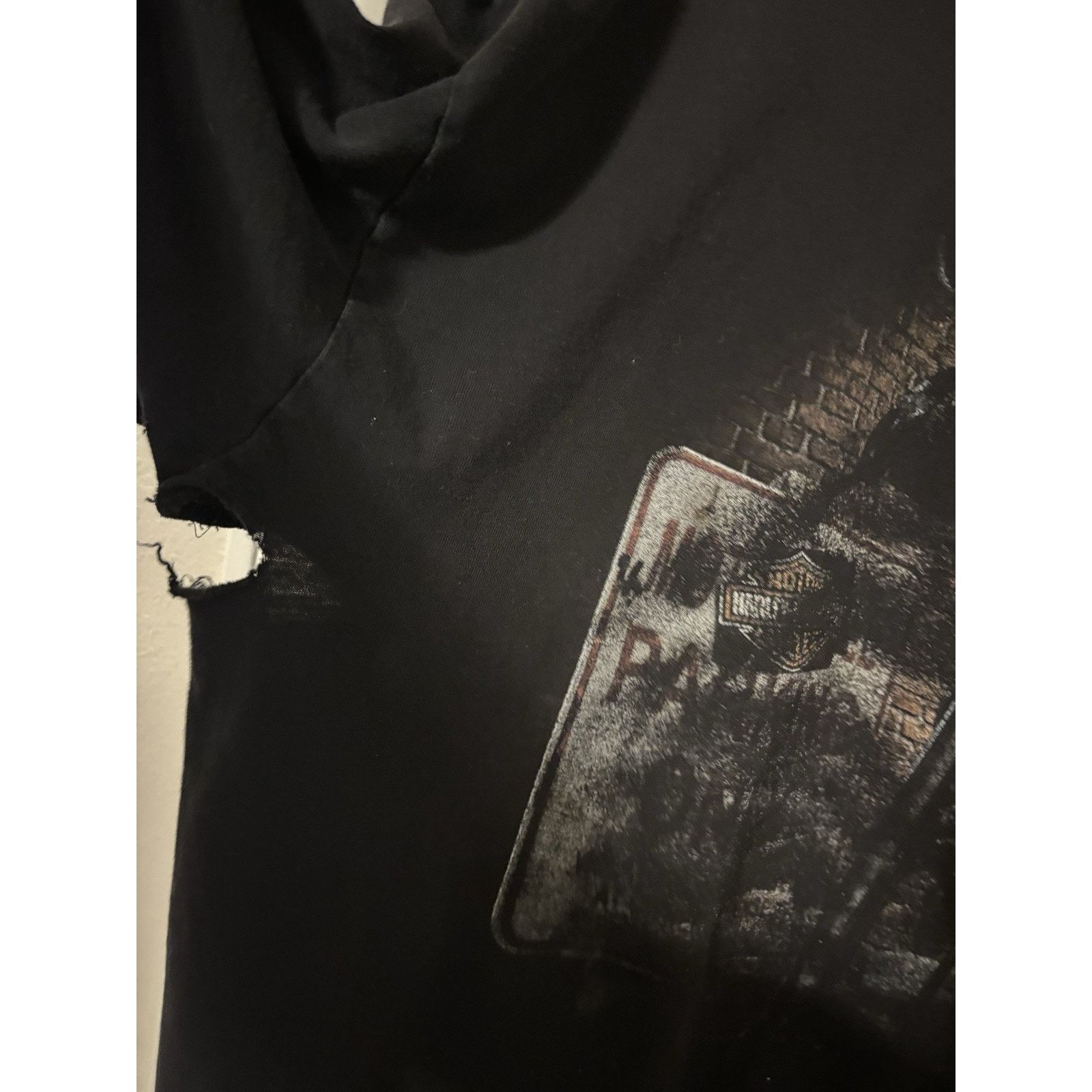 Vintage Harley Davidson Adult Black Orlando Faded Motorcycle Bike Size US XL / EU 56 / 4 - 4 Thumbnail