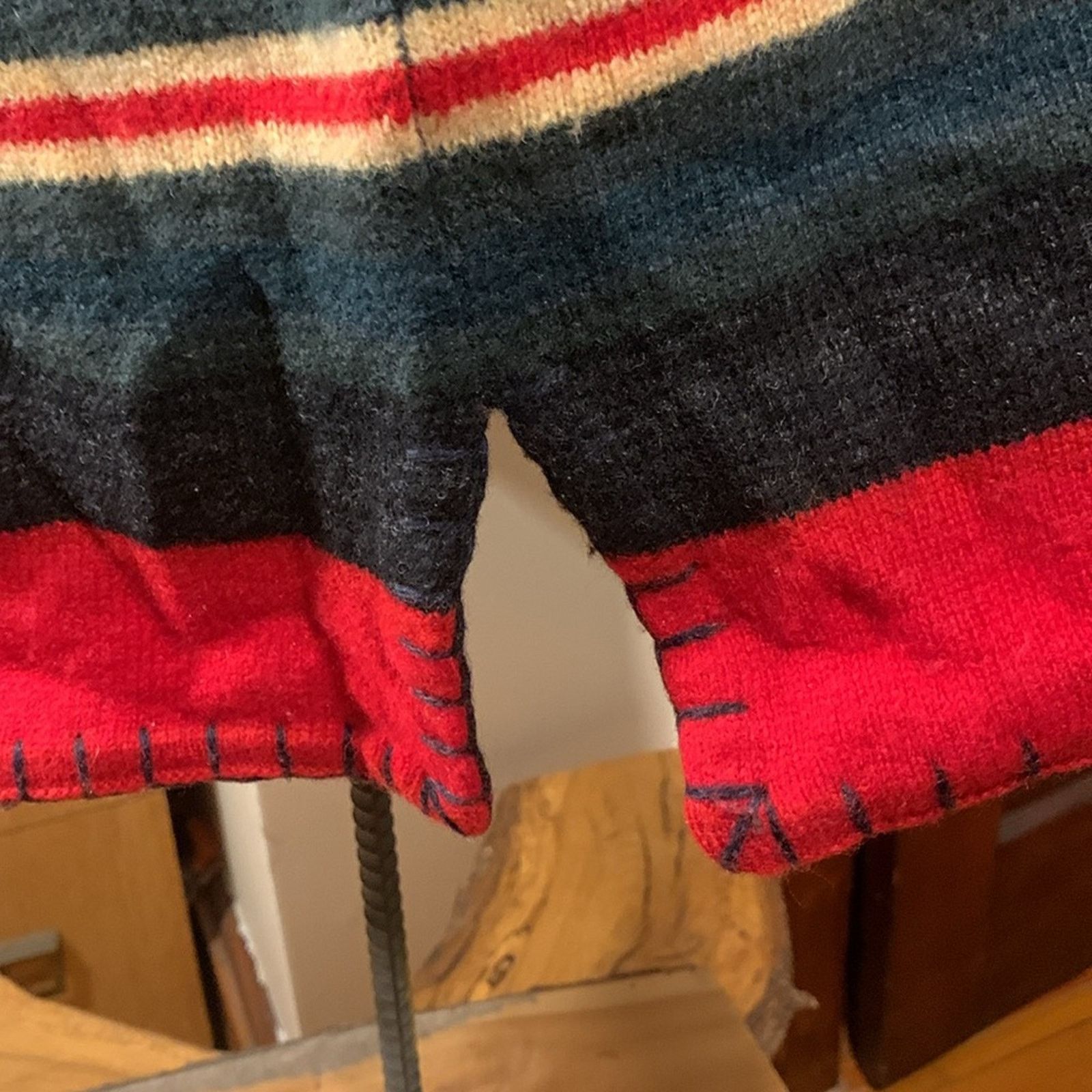 Lauren Ralph Lauren Ralph Lauren wool sweater blanket stripes western rugged Size L / US 10 / IT 46 - 7 Thumbnail