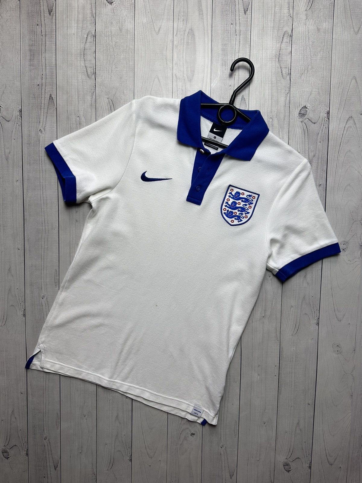 Nike × Vintage Vintage Nike England soccer polo size S logo Size US S / EU 44-46 / 1 - 1 Thumbnail