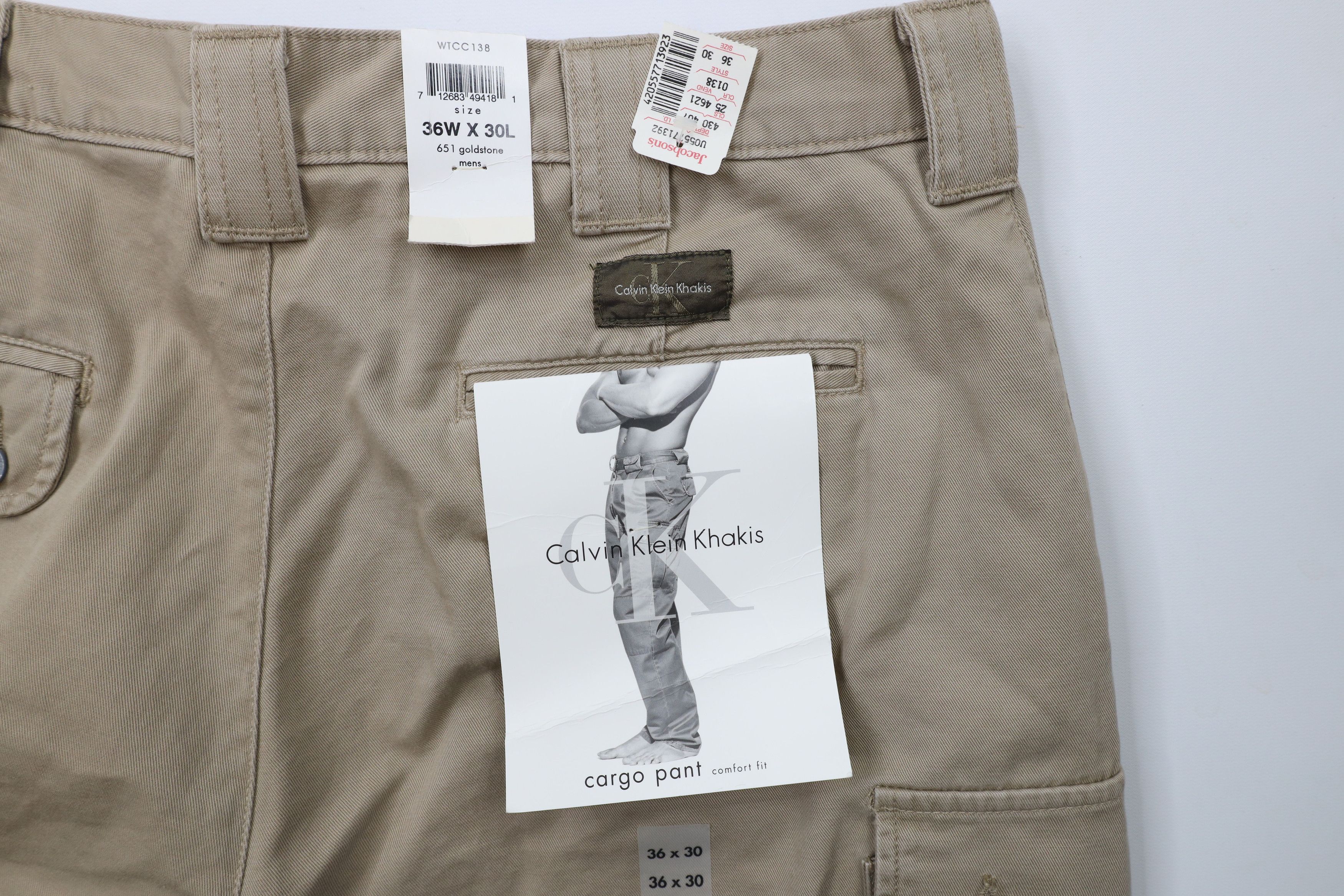 Calvin Klein × Vintage Deadstock Vintage 90s Calvin Klein Wide Leg Cargo Pants USA Size US 36 / EU 52 - 11 Thumbnail