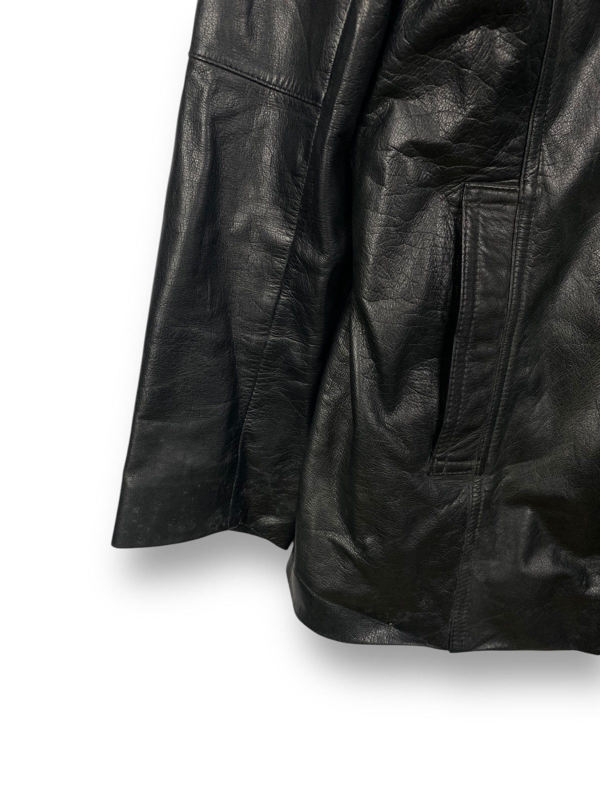 Genuine Leather × Leather Vintage Elle Homme Genuine Leather Topcoat Jacket. #E3 Size US M / EU 48-50 / 2 - 3 Thumbnail