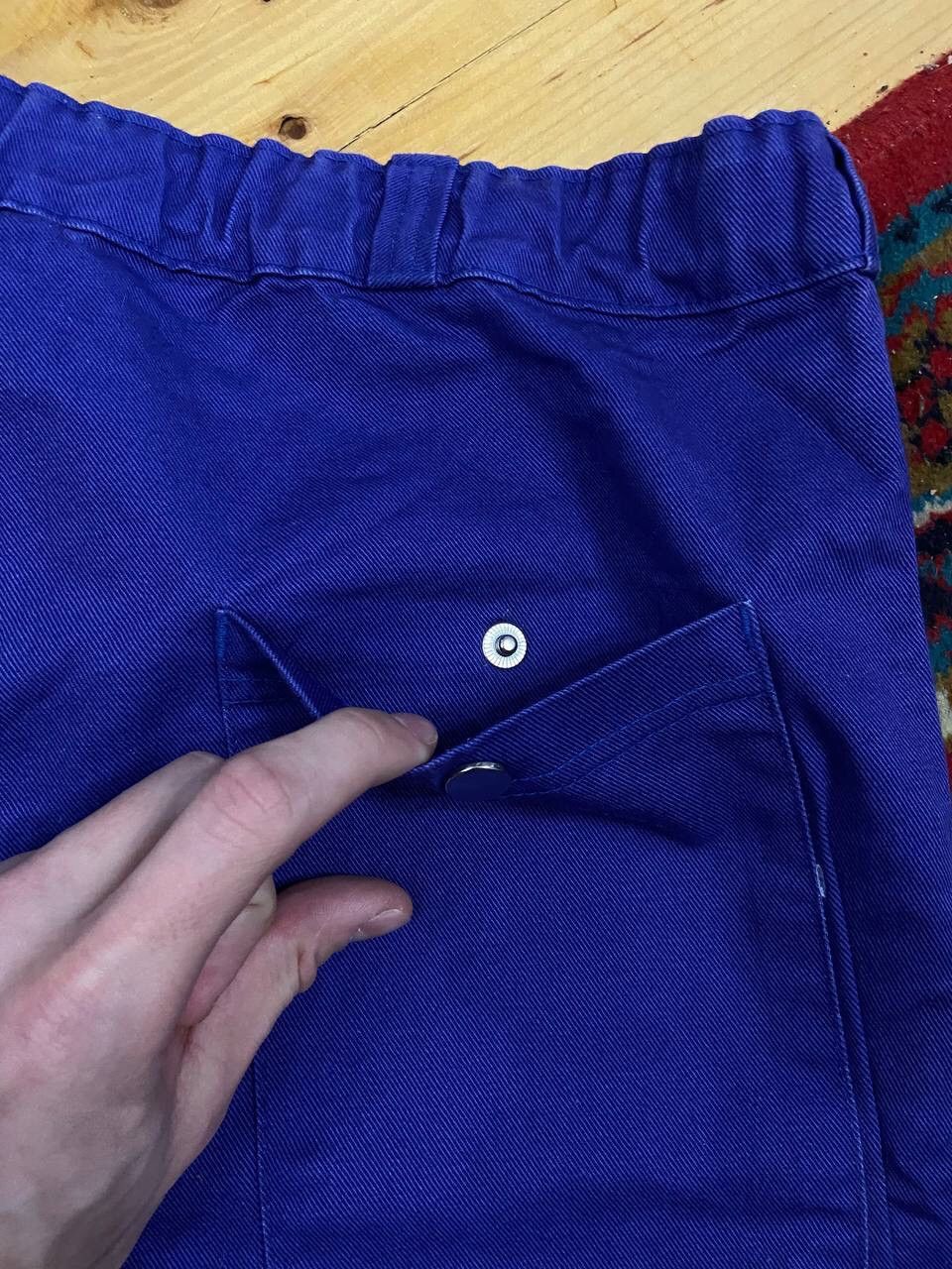 Le Laboureur Vintage French Workwear Washed Blue Front Pochets Pants Size US 33 - 18 Thumbnail