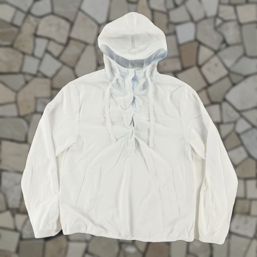 Southern Tide Southern Tide Hoodie Shirt Women's XS White Popover Anorak Long Sleeve Crew Neck Stretch Solid Vintage No Size XS / US 0-2 / IT 36-38 - 1 Thumbnail