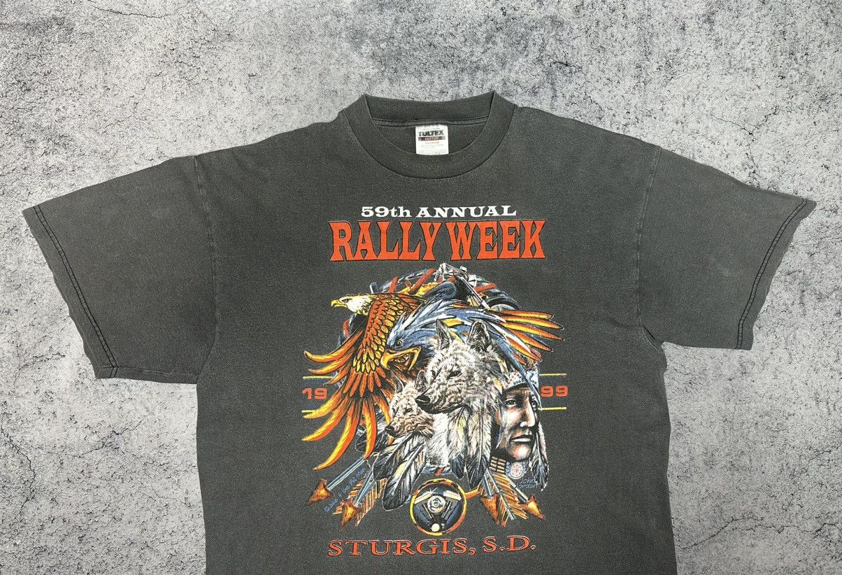Tultex Vintage Rally Week 1999 59th Annual Tultex tag Tee Size US XL / EU 56 / 4 - 3 Thumbnail
