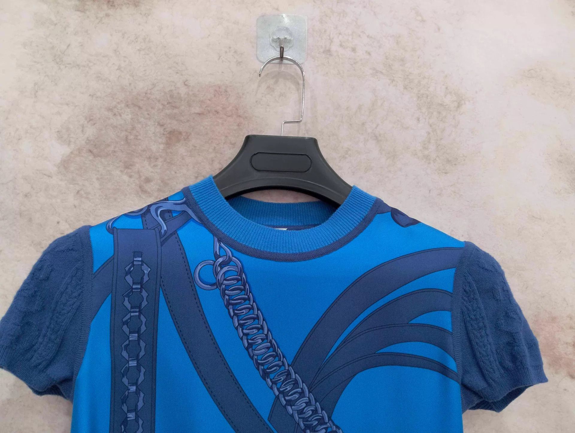 Hermes Hermes Silk-Wool Short-Sleeve Knit Tee 34 (95New) Size XS / US 0-2 / IT 36-38 - 6 Thumbnail
