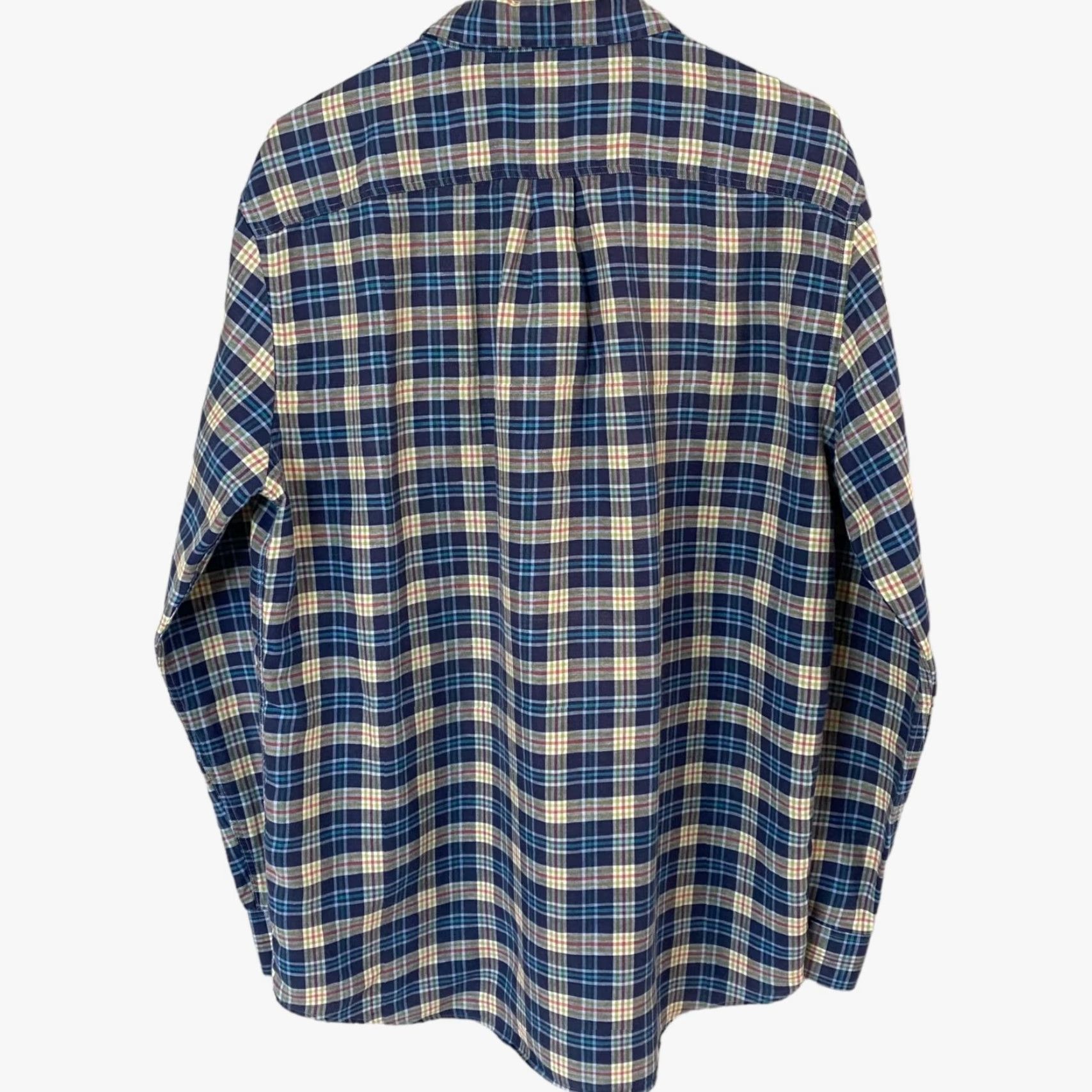 johnnie-O Johnnie-O Button Down Shirt Linen Blend Blue Yellow Plaid Long Sleeve Large Mens Size US L / EU 52-54 / 3 - 3 Thumbnail