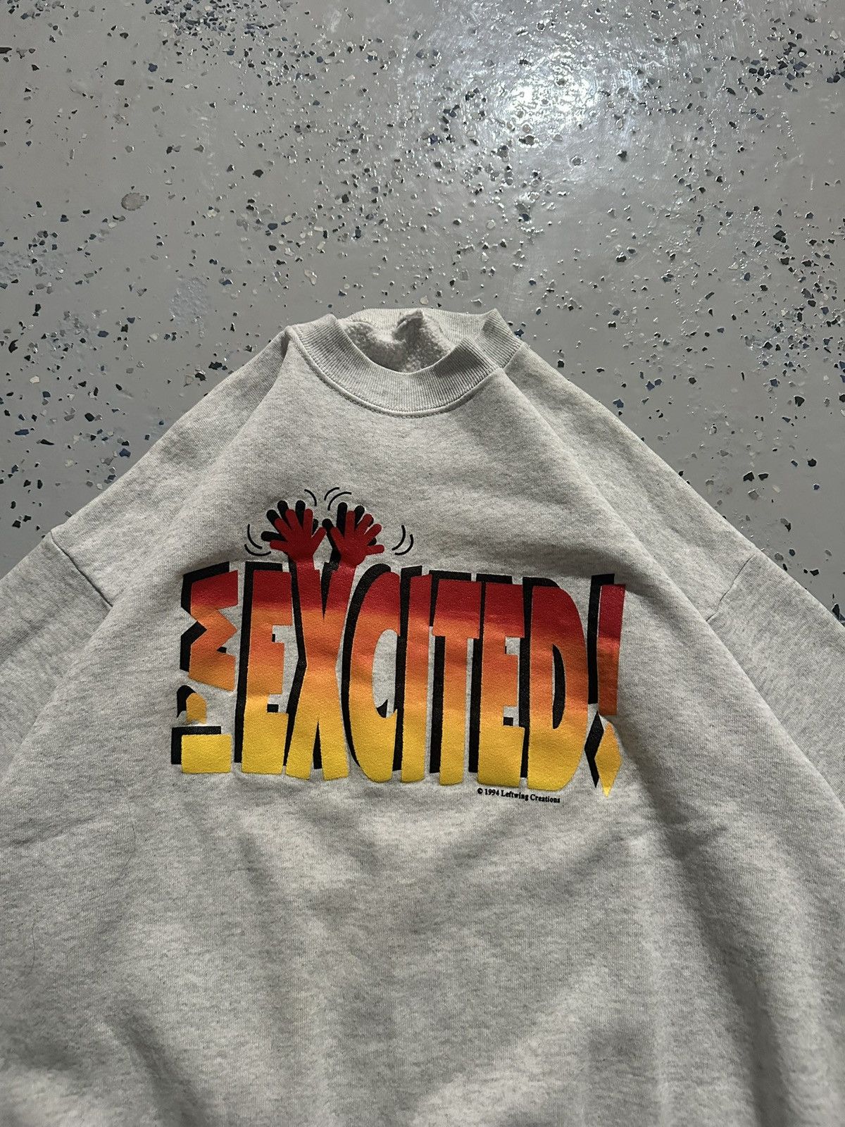 Vintage 1994 Vintage “I’m Excited” Grey Crewneck Size US M / EU 48-50 / 2 - 2 Thumbnail
