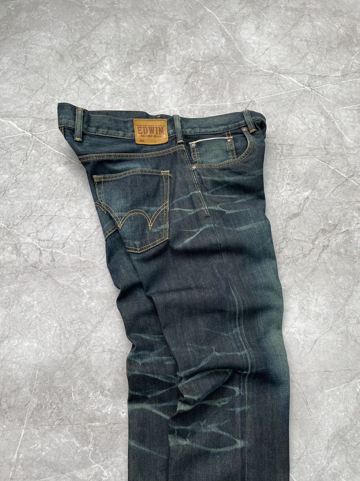 Edwin × Japanese Brand Vintage Edwin SK 505 SE Japan Flare selvage Jeans Size US 33 - 11 Thumbnail