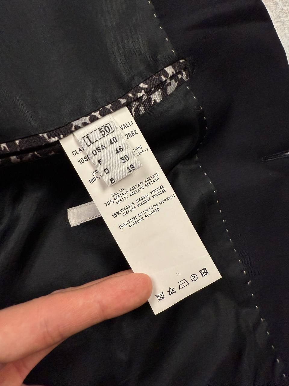 Roberto Cavalli Roberto Cavalli Class Mens Black Blazer Size 40R - 7 Thumbnail