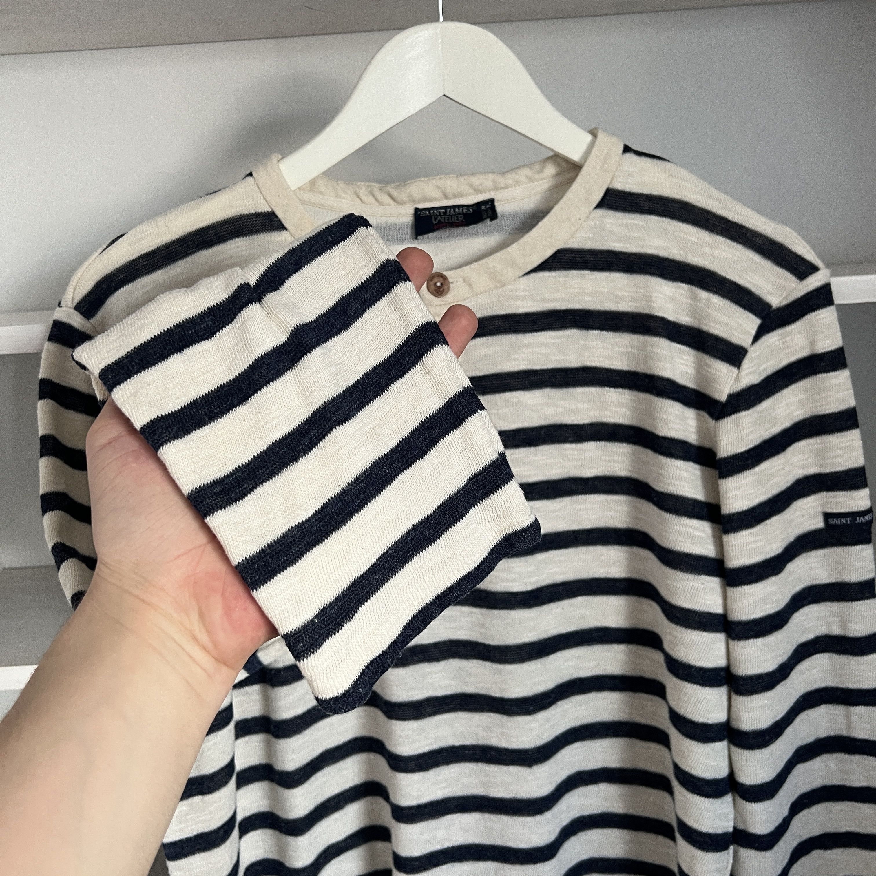 Japanese Brand × Saint James Men's SAINT JAMES Vintage Stripped Long Sleeve Size M-L Size US M / EU 48-50 / 2 - 5 Thumbnail
