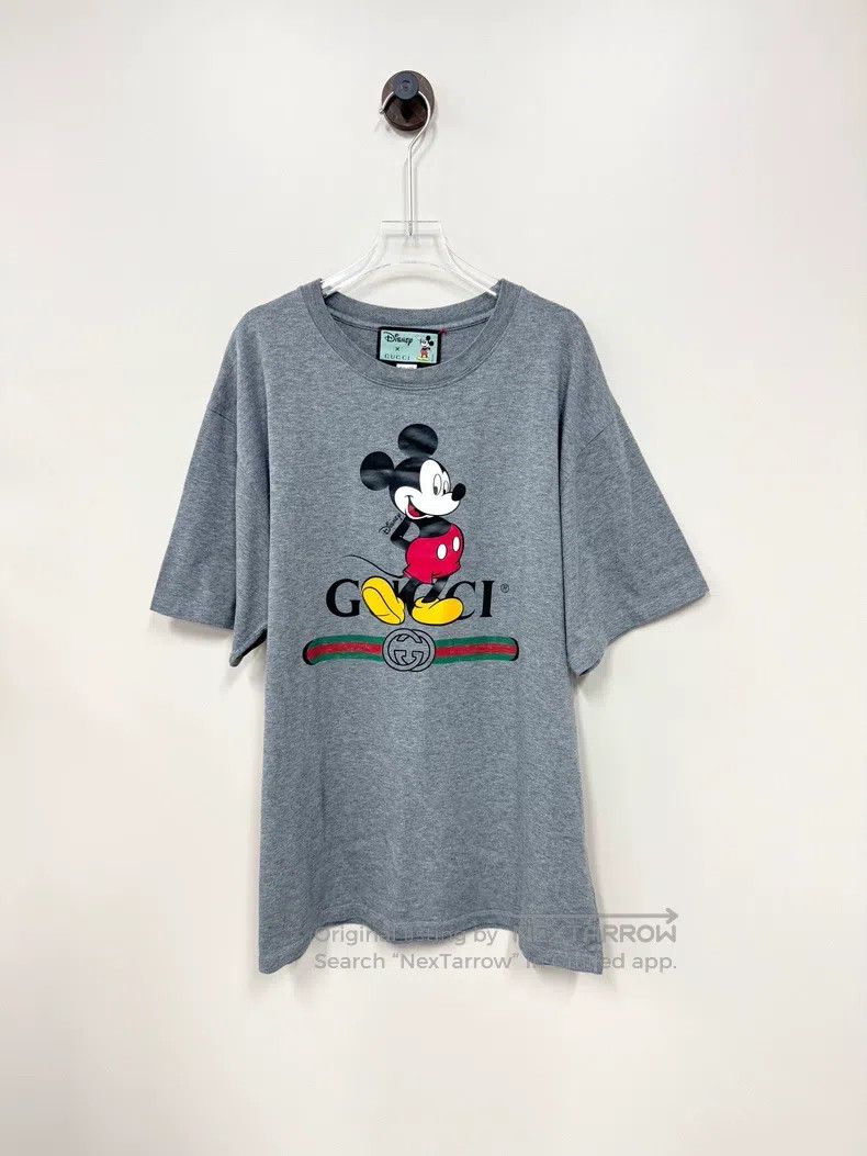 Gucci Gucci Gray Mickey belt letter logo short sleeve Size US L / EU 52-54 / 3 - 1 Thumbnail