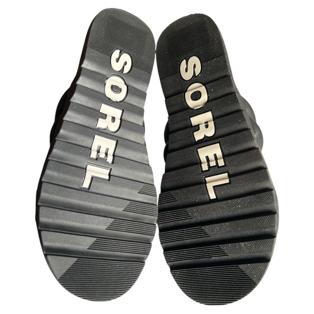 SOREL Sorel Black Strap Ella Slip On Leather Sandals, US6.5 Size US 6.5 / IT 36.5 - 3 Thumbnail