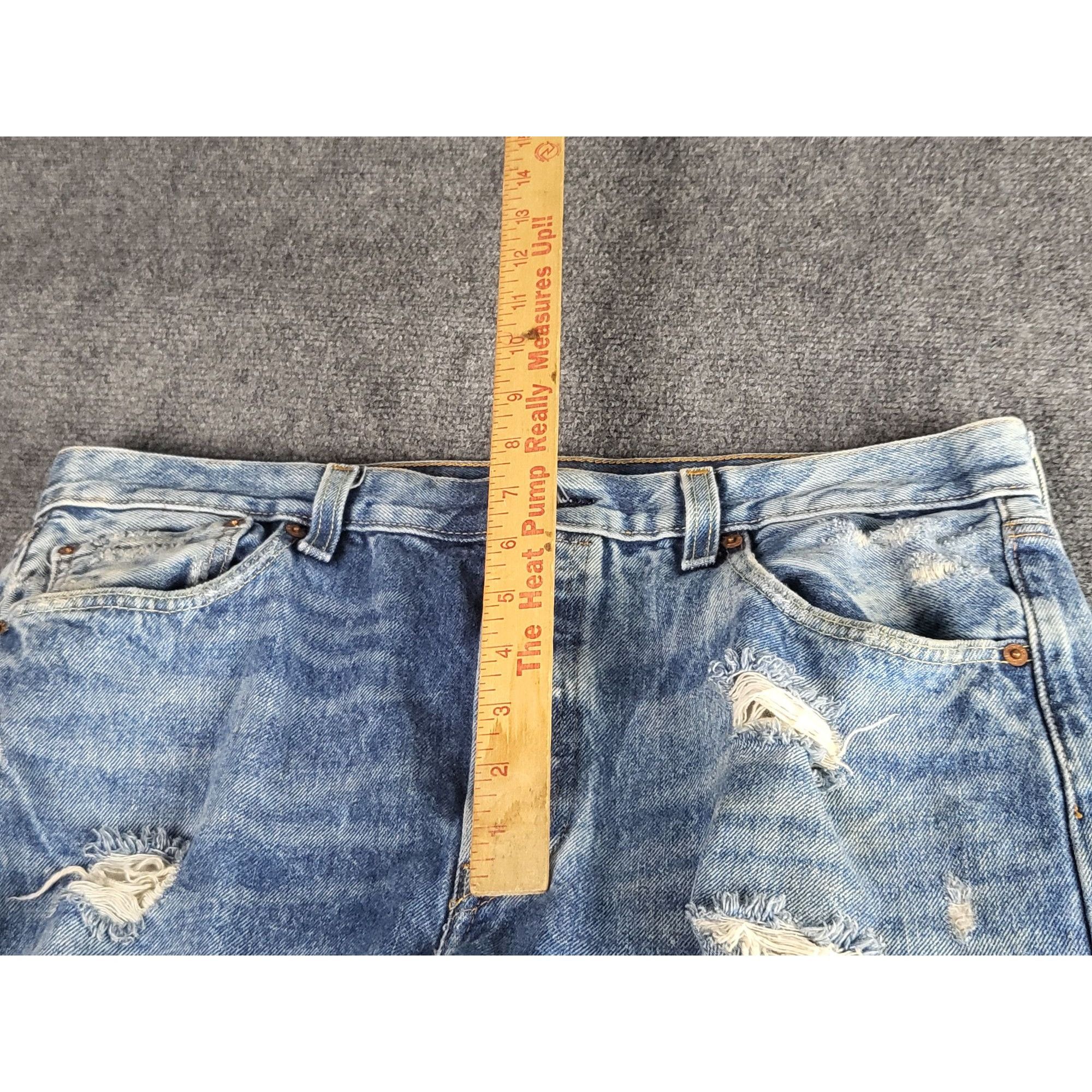 Levi's Levi's Men 501 Buttonfly Jeans Sz 34X34 Straight WPL 423 Rip Size US 34 / EU 50 - 4 Thumbnail