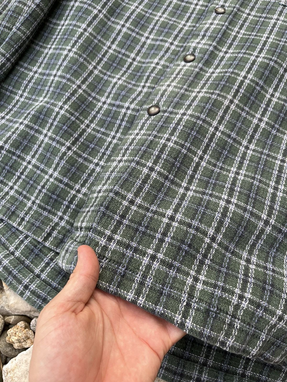Levi's × Levi's Vintage Clothing × Vintage Vintage 90s Levi’s flannel plaid shirt knit checkered pocket Size US L / EU 52-54 / 3 - 17 Thumbnail