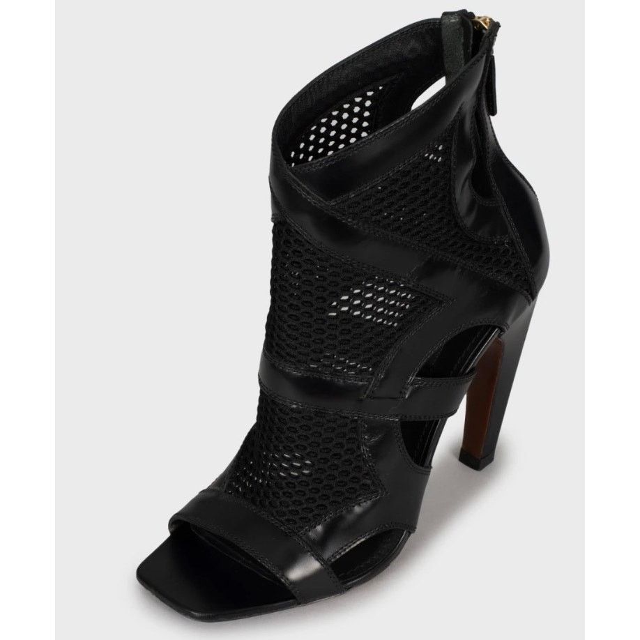 Louis Vuitton Louis Vuitton Black Mesh Open Toe Ankle Boots Sz 38.5 Size US 7.5 / IT 37.5 - 3 Thumbnail