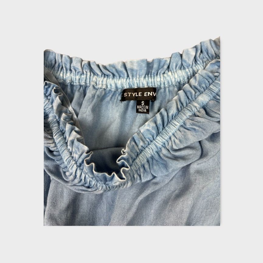 Nordstrom Style Envy | Chambray Romper | Size S - Long Sleeve Size 26" / US 2 / IT 38 - 5 Thumbnail