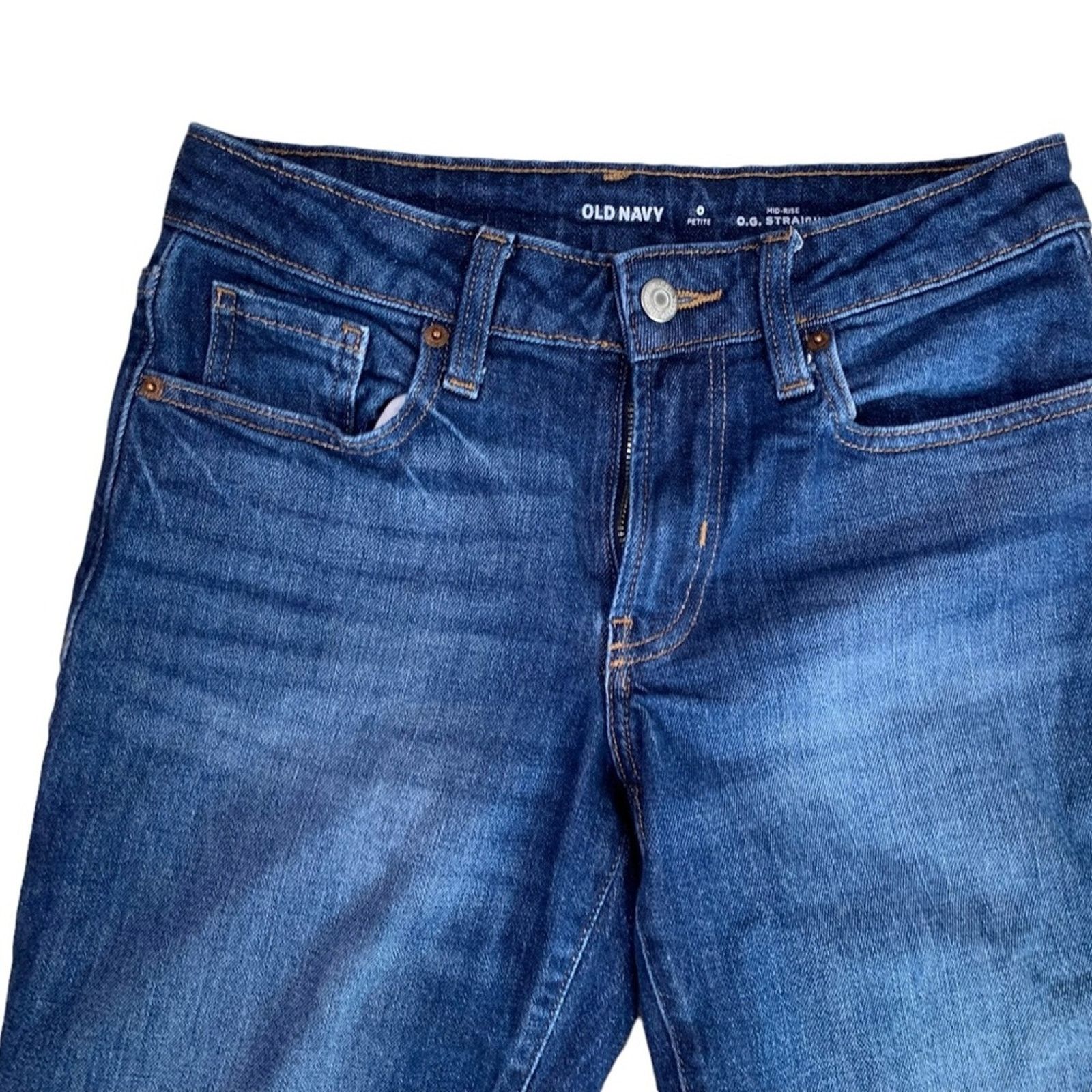 Old Navy Old Navy Women's Size 0P Jeans Mid-Rise O.G. Straight Leg Size 28" / US 6 / IT 42 - 2 Thumbnail