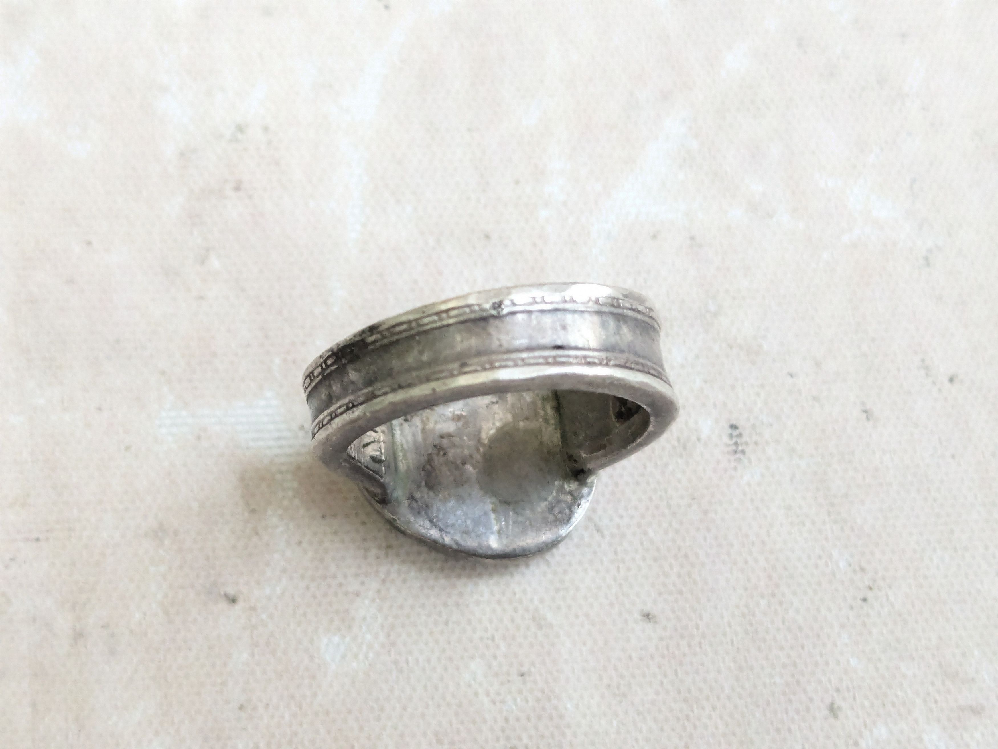 Sterling Silver Vintage Sterling Silver Band Ring Turquoise 8.5 Size ONE SIZE - 5 Thumbnail