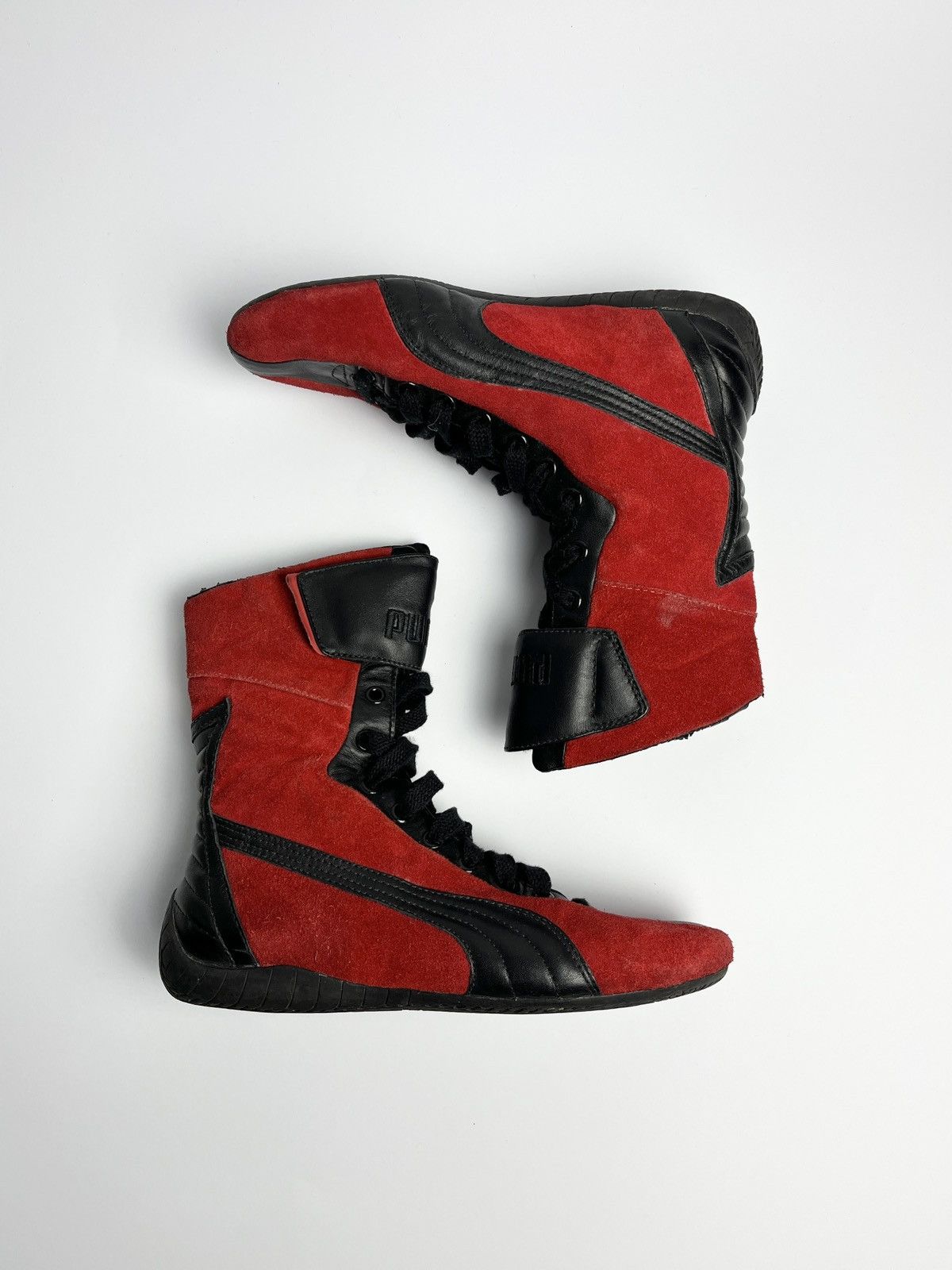 image of Puma Vintage Biker Boxer Boots in Red, Women's (Size 5)