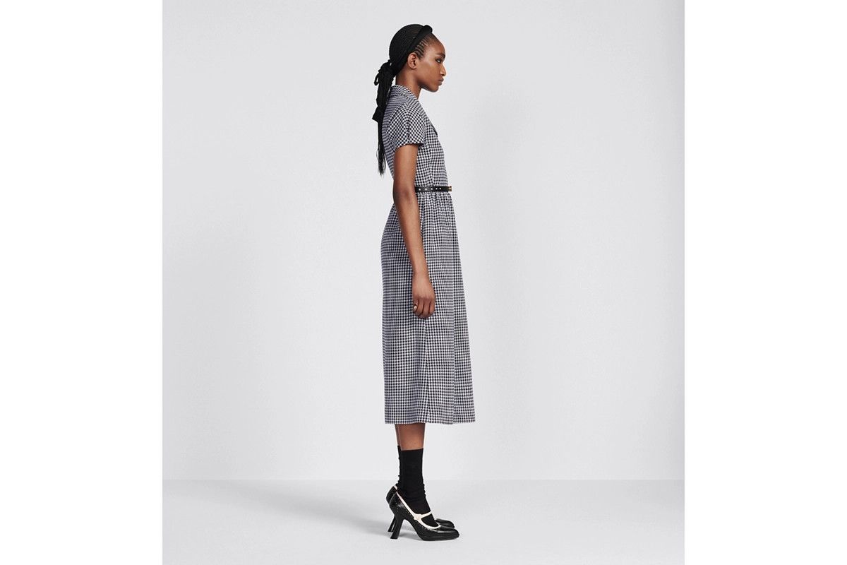 Dior o1bcso1str0225 Dress with Puff Sleeves in Black/White Size M / US 6-8 / IT 42-44 - 5 Thumbnail