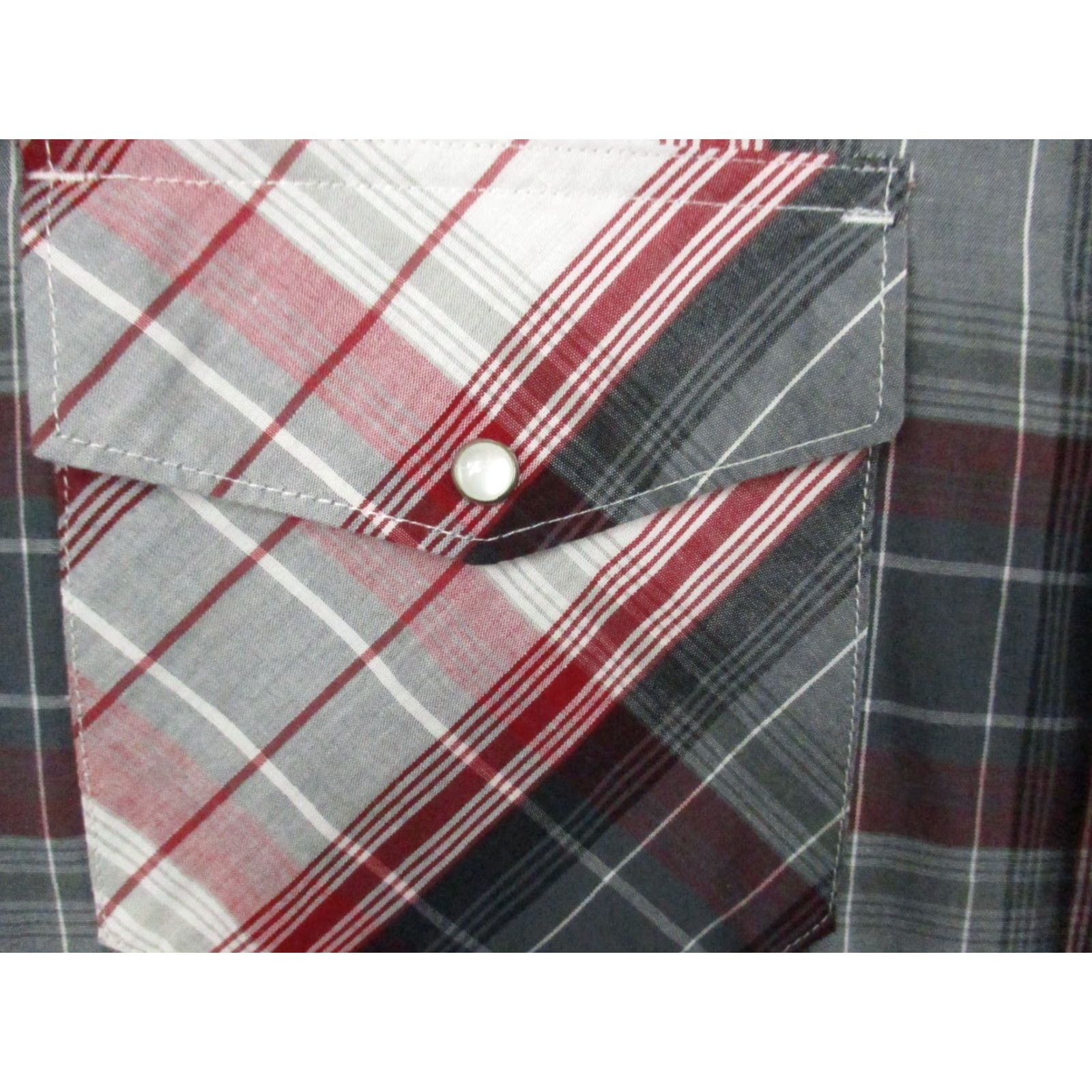 Levi's Levis Pearl Snap Shirt XL Mens Western Red White Plaid Pocket Long Sleeve Cotton Tee? Size US XL / EU 56 / 4 - 2 Thumbnail