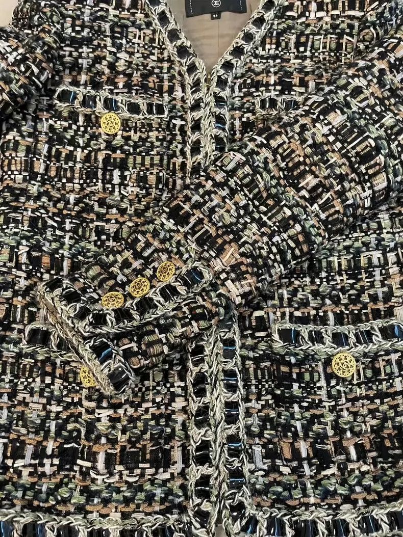 Chanel Chanel Roman detail tweed classic gold buckle four-pocket j Size XXS / US 00 / IT 34 - 5 Thumbnail