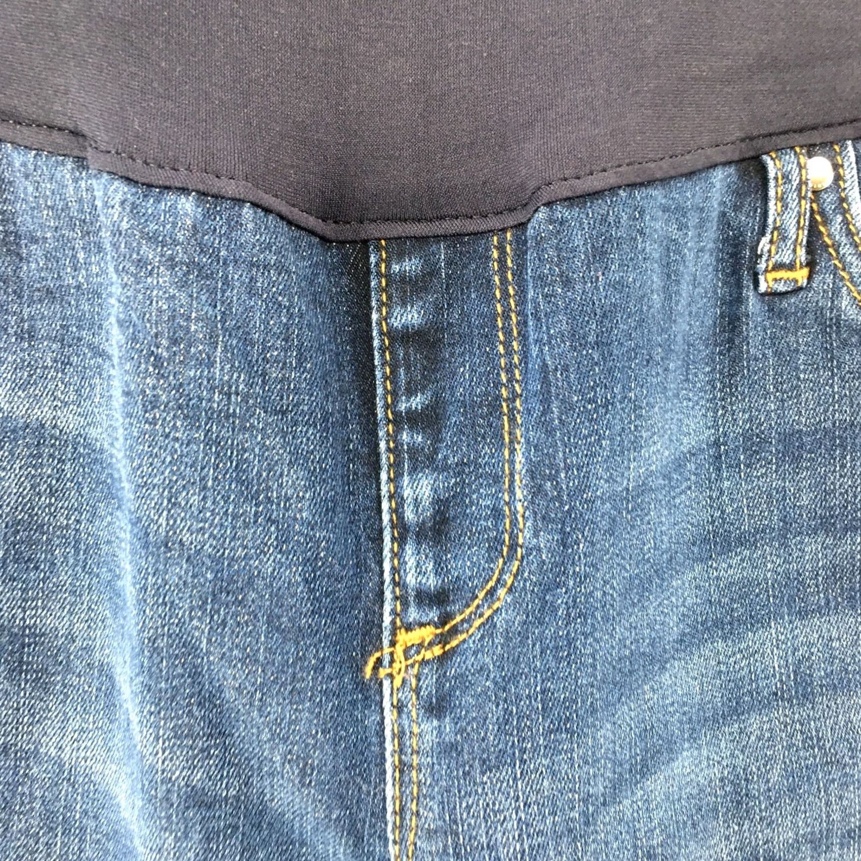 Gap Gap Maternity Jeans Womens 32 Blue Denim Mid Rise Over Bump Band Stretchable Jeans Size 24" / US 00 / IT 34 - 4 Thumbnail