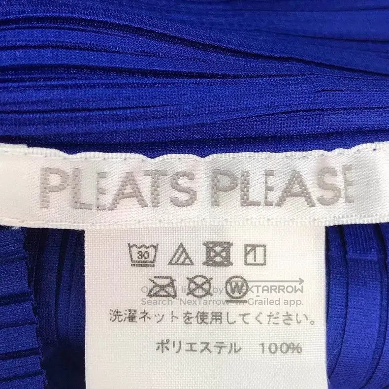 Issey Miyake Issey Miyake Royal Blue Ruched Short-sleeve Top Size L / US 10 / IT 46 - 5 Thumbnail
